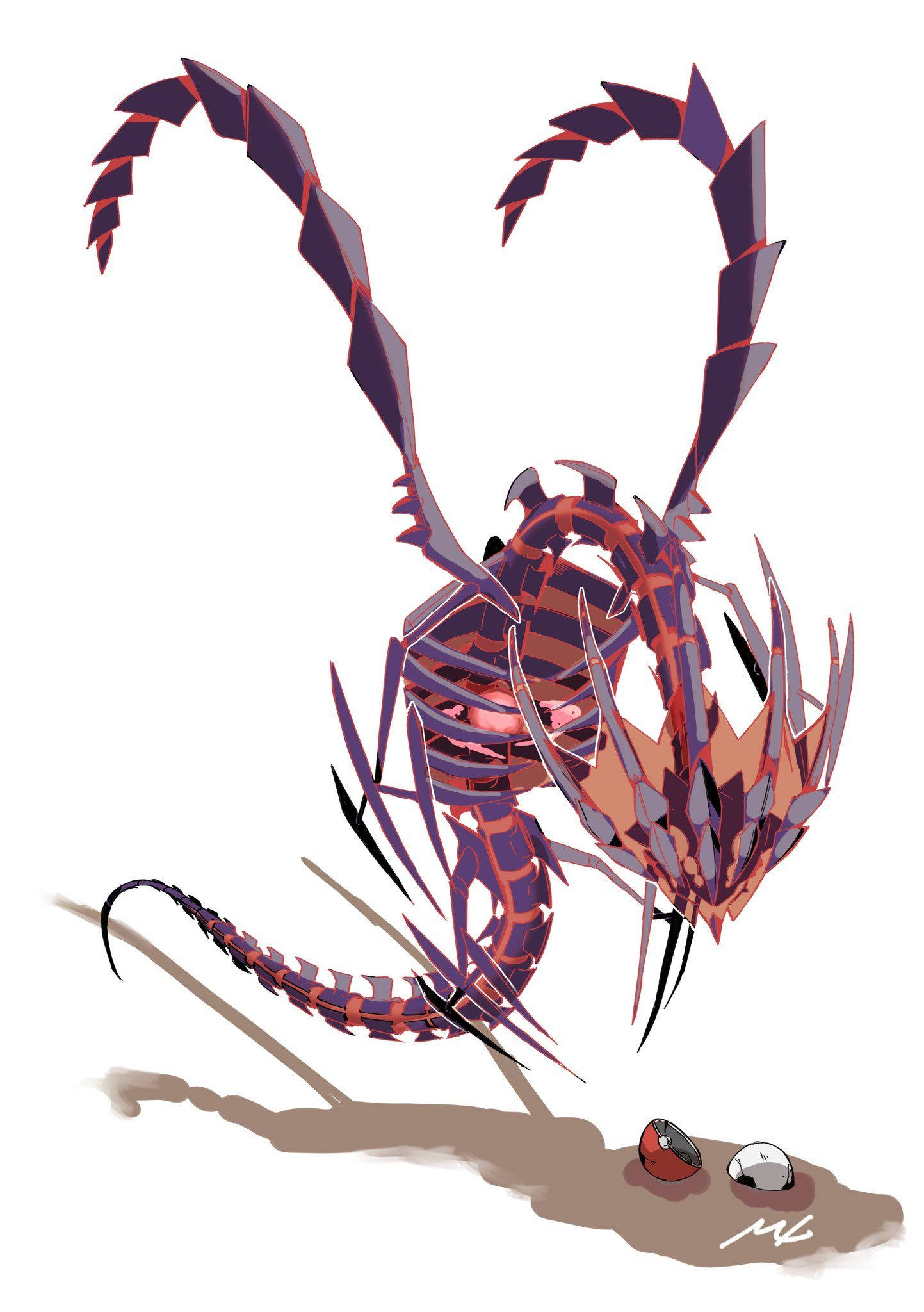 Eternatus, broken Poké Ball, purple and red, Full HD Phone Wallpaper