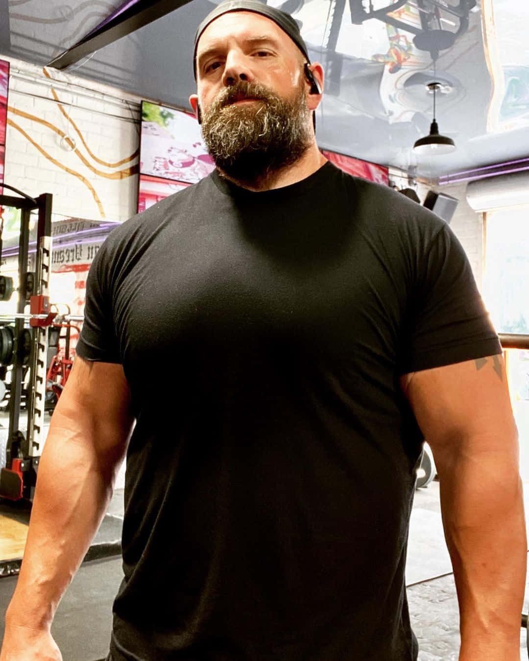 Ethan Suplee, black t-shirt, gym, HD Phone Wallpaper