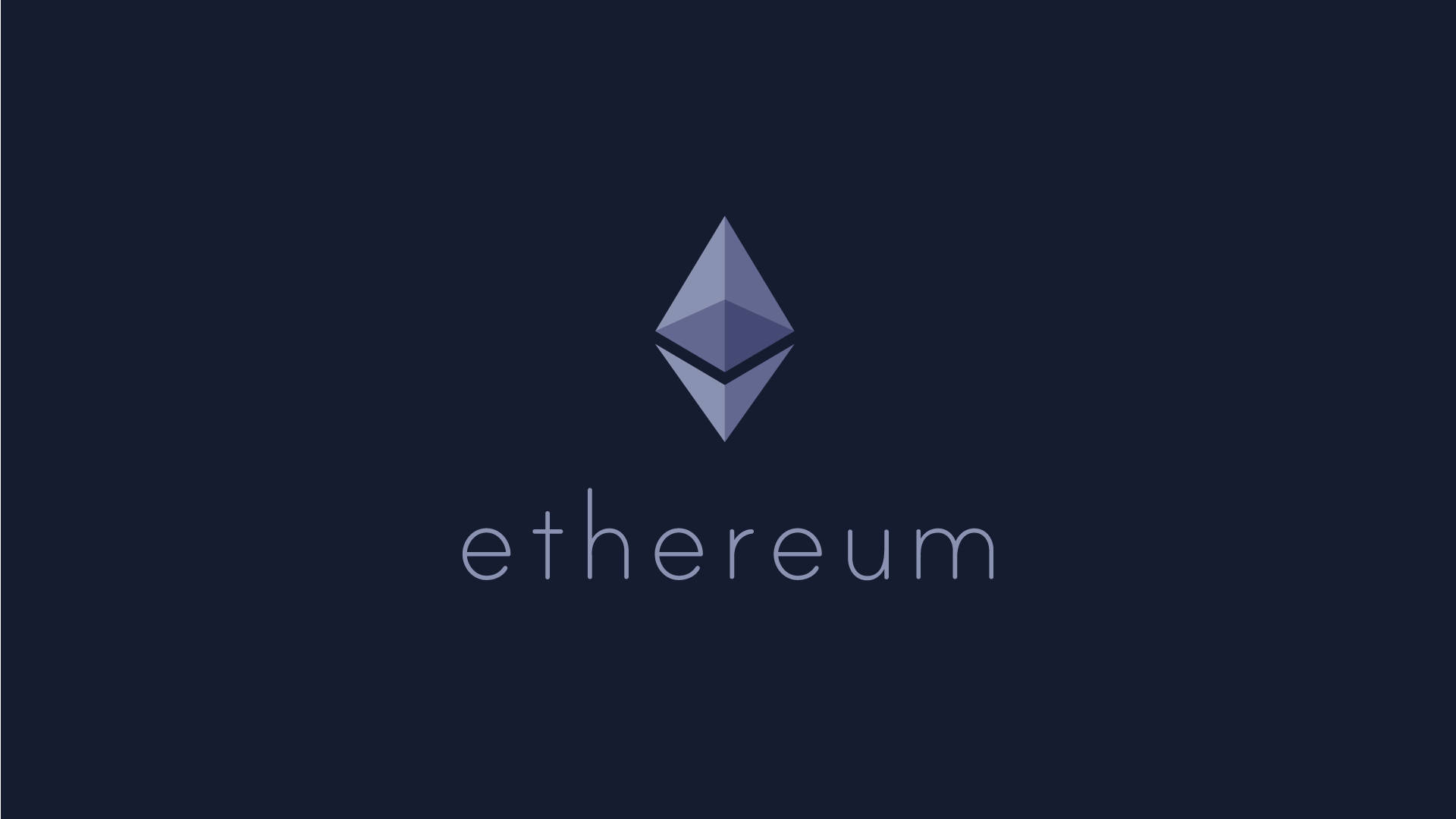 Ethereum, minimalist, blue, Full HD Desktop Wallpaper