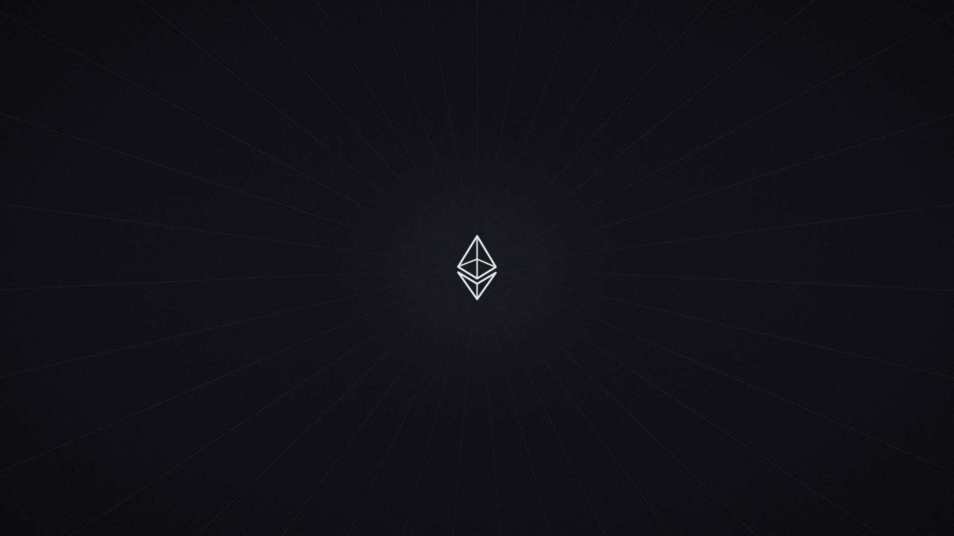 Ethereum, white Ethereum logo, dark background, Full HD Desktop Wallpaper