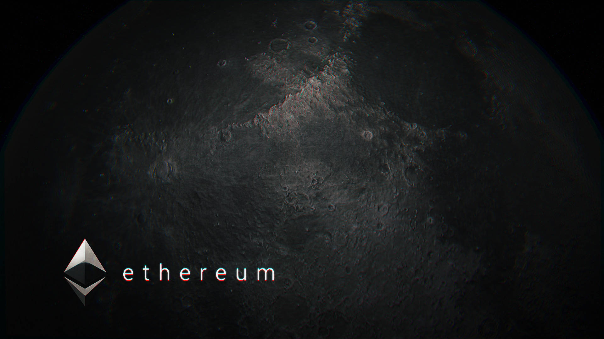 Ethereum logo, Ethereum, moon surface, Full HD Desktop Wallpaper