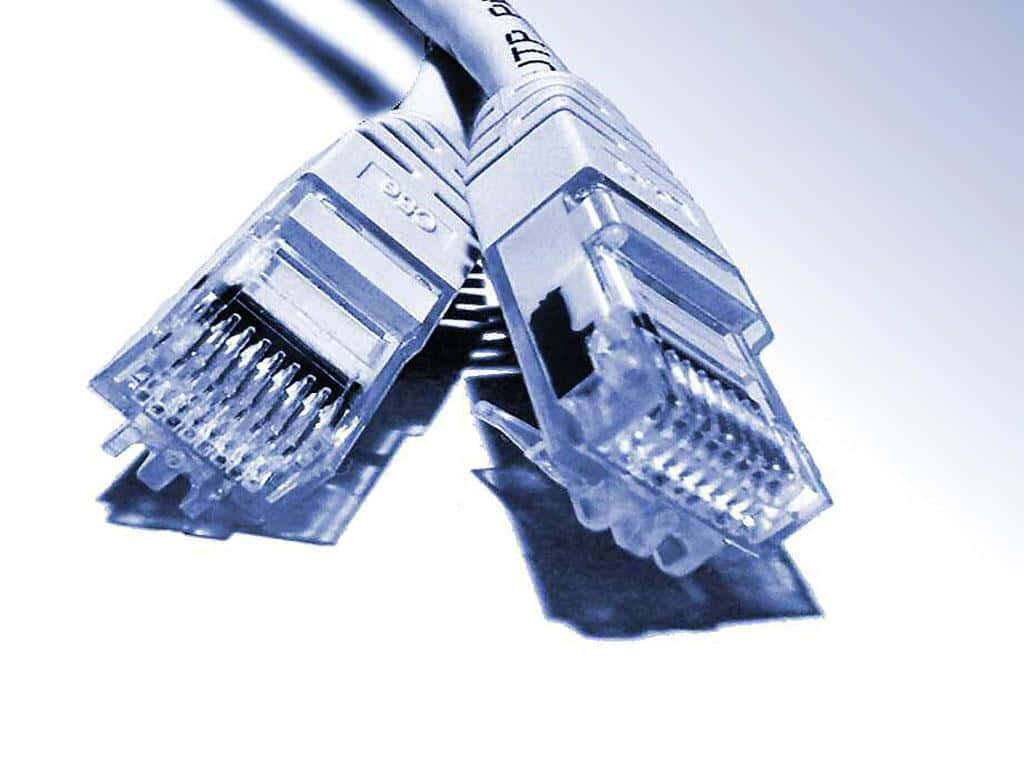 Ethernet, transparent Ethernet cables, bright white background, SD Desktop Wallpaper