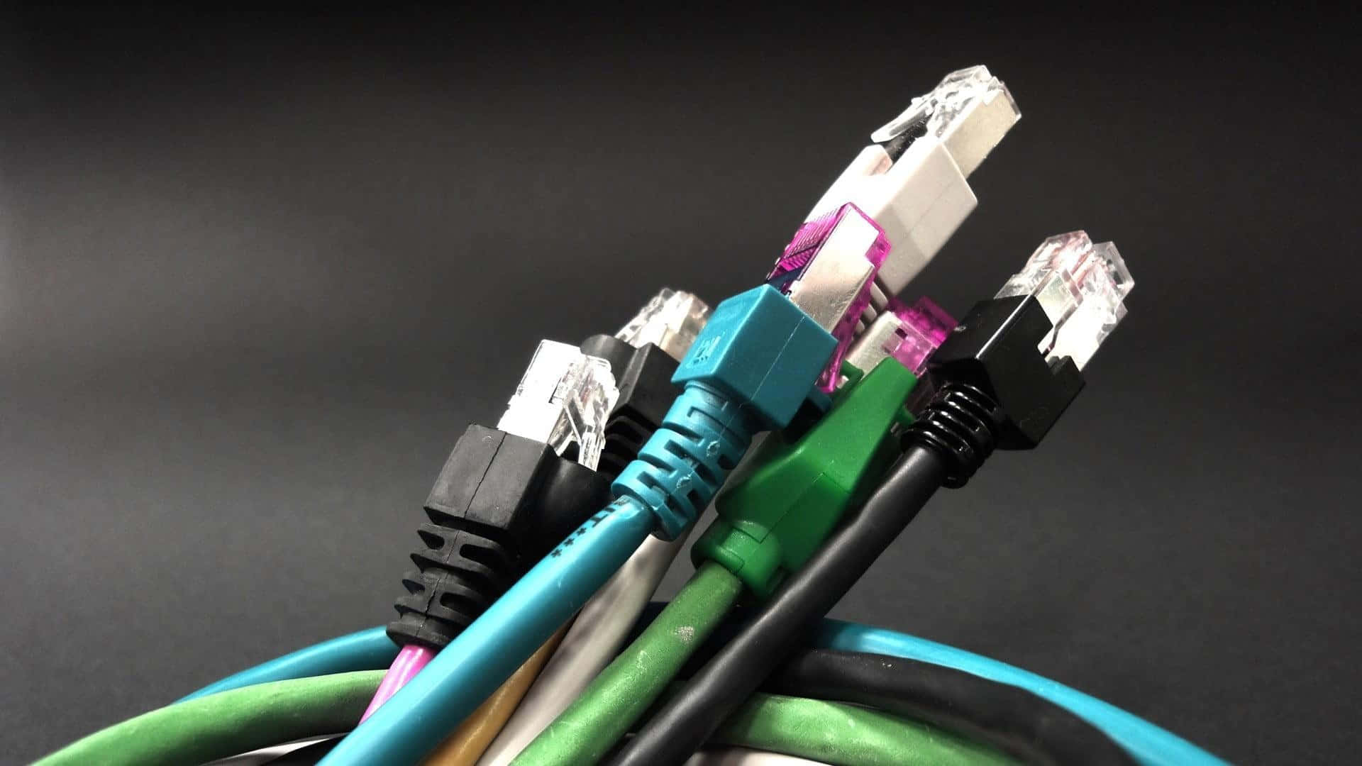 Ethernet, 1920 x 1080, colorful ethernet cables, Full HD Desktop Wallpaper