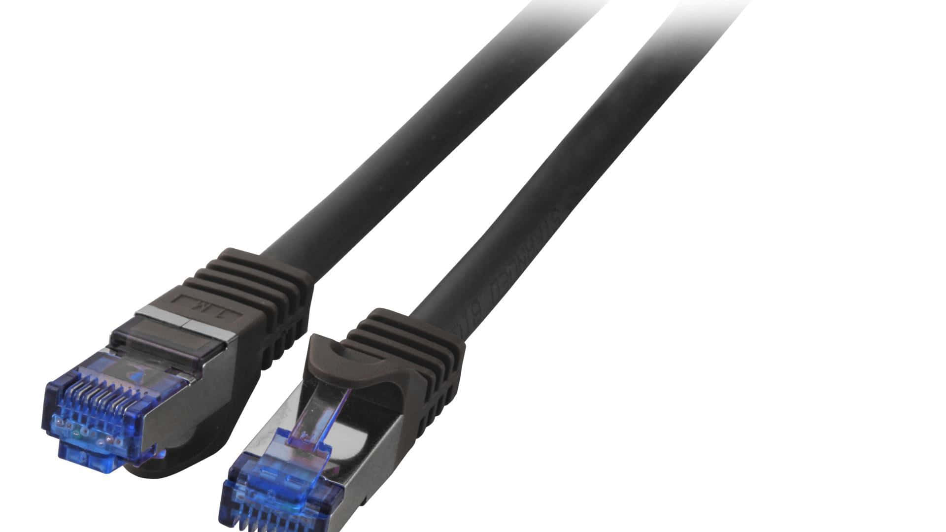 Ethernet, black, blue connectors, Full HD Desktop Wallpaper