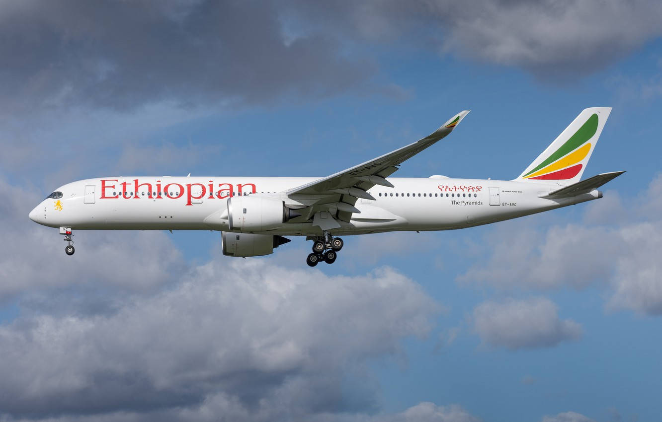 Ethiopian Airlines, airplane, landing gear down, HD Desktop Wallpaper