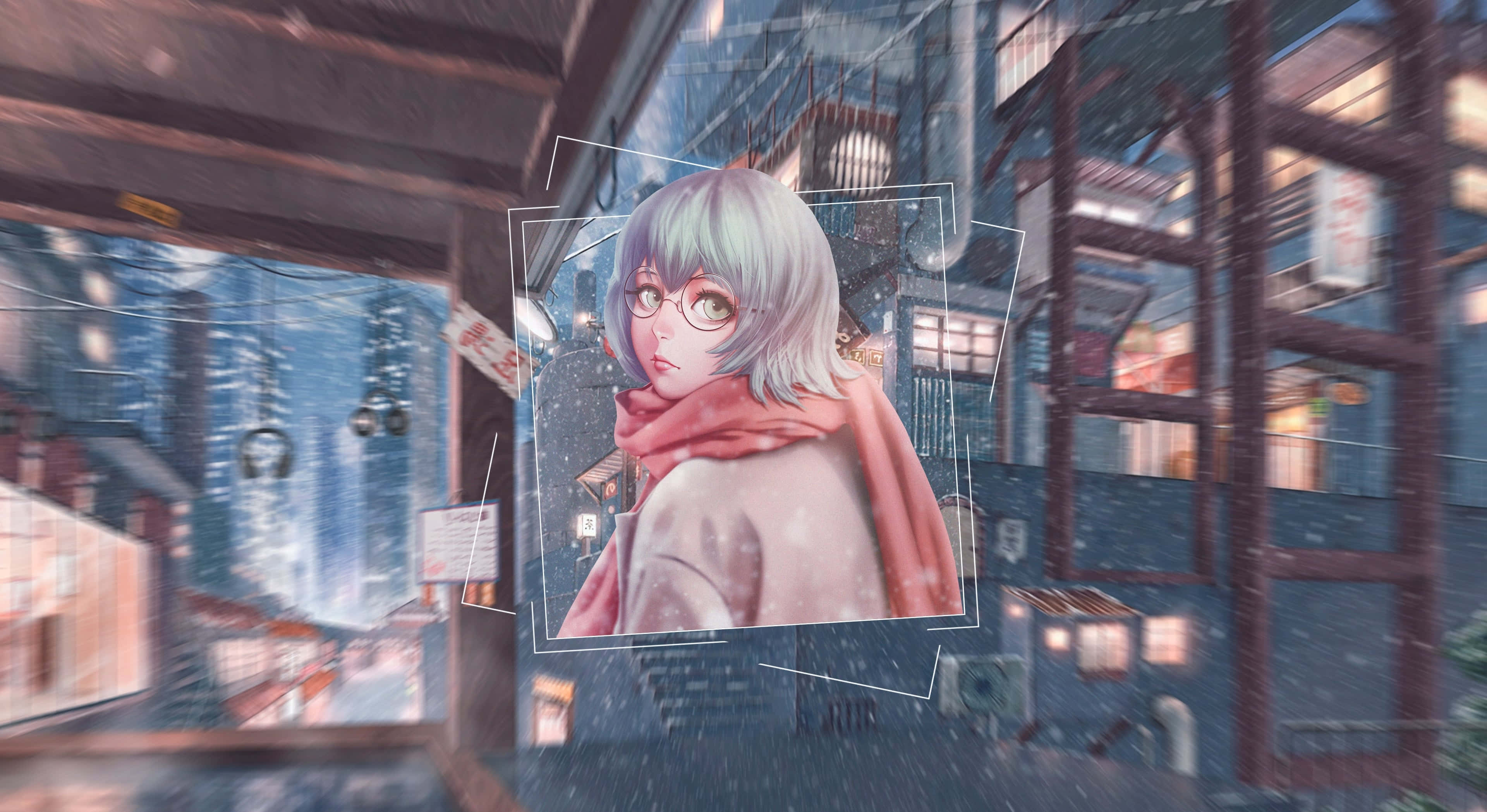 Eto Yoshimura, silver hair, glasses, 4K Desktop Wallpaper