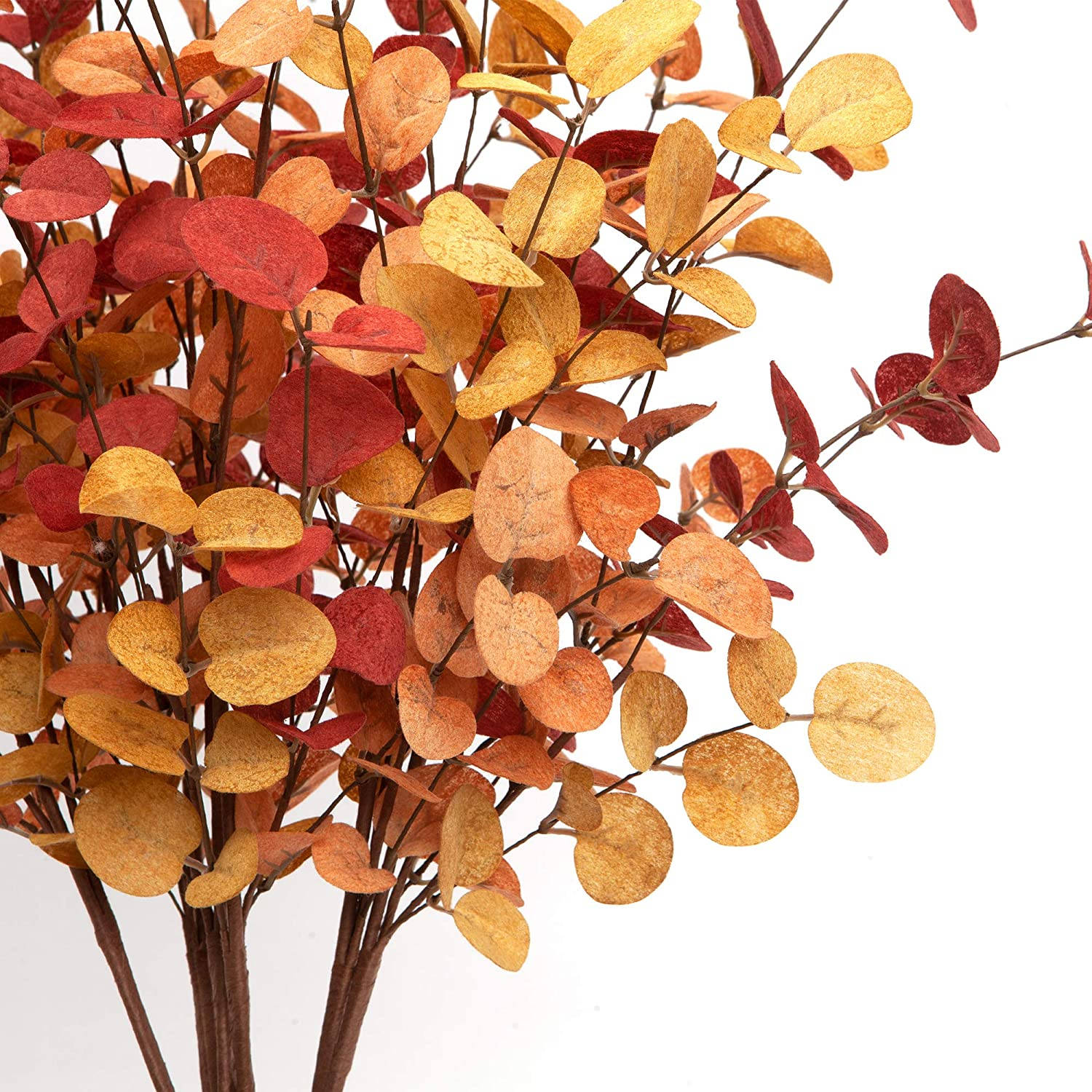 artificial eucalyptus, autumn, red, HD Desktop Wallpaper
