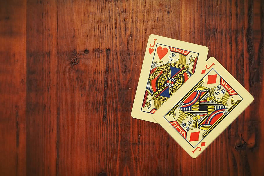 Euchre, jack of hearts, jack of diamonds, SD Desktop Wallpaper