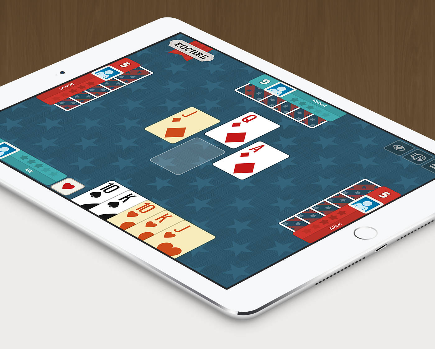 Euchre, iPad, colorful playing cards, HD Desktop Wallpaper