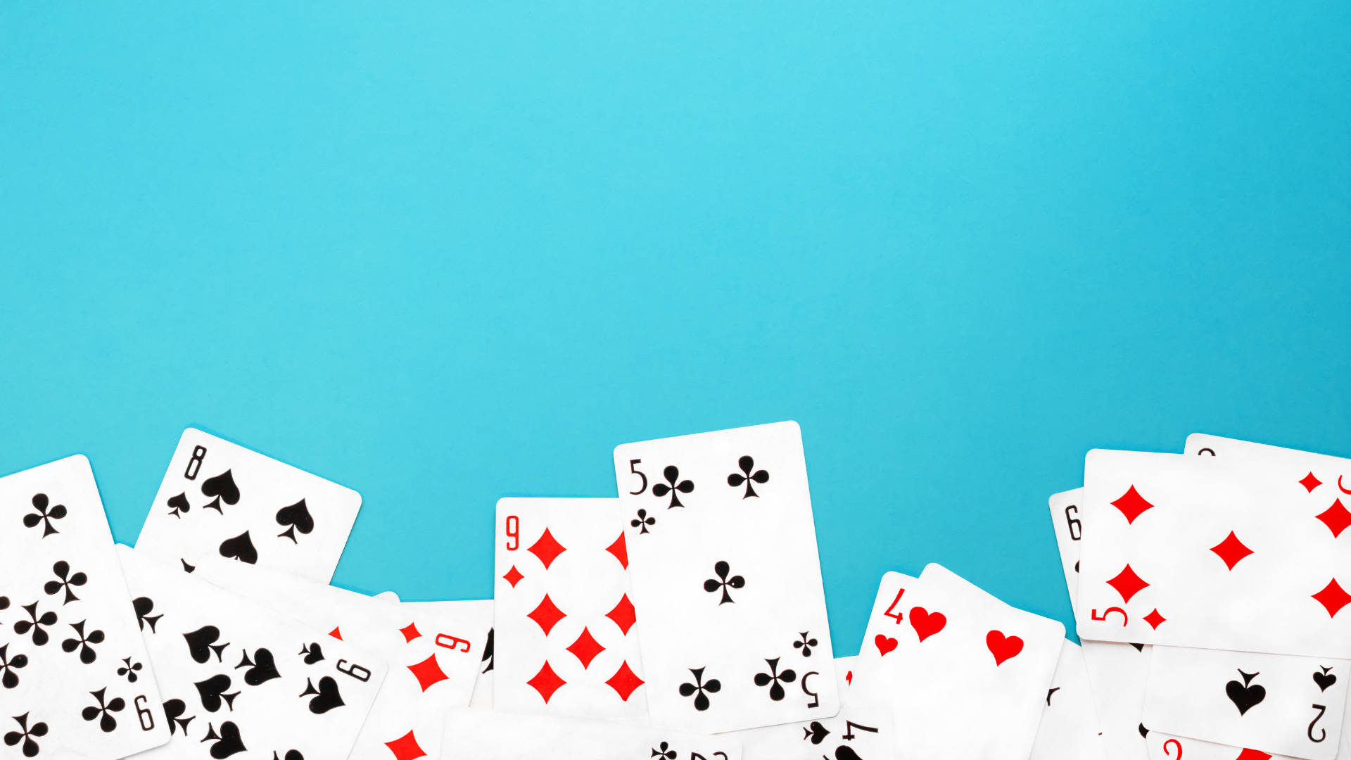 Euchre, blue, red and black suits, Full HD Desktop Wallpaper