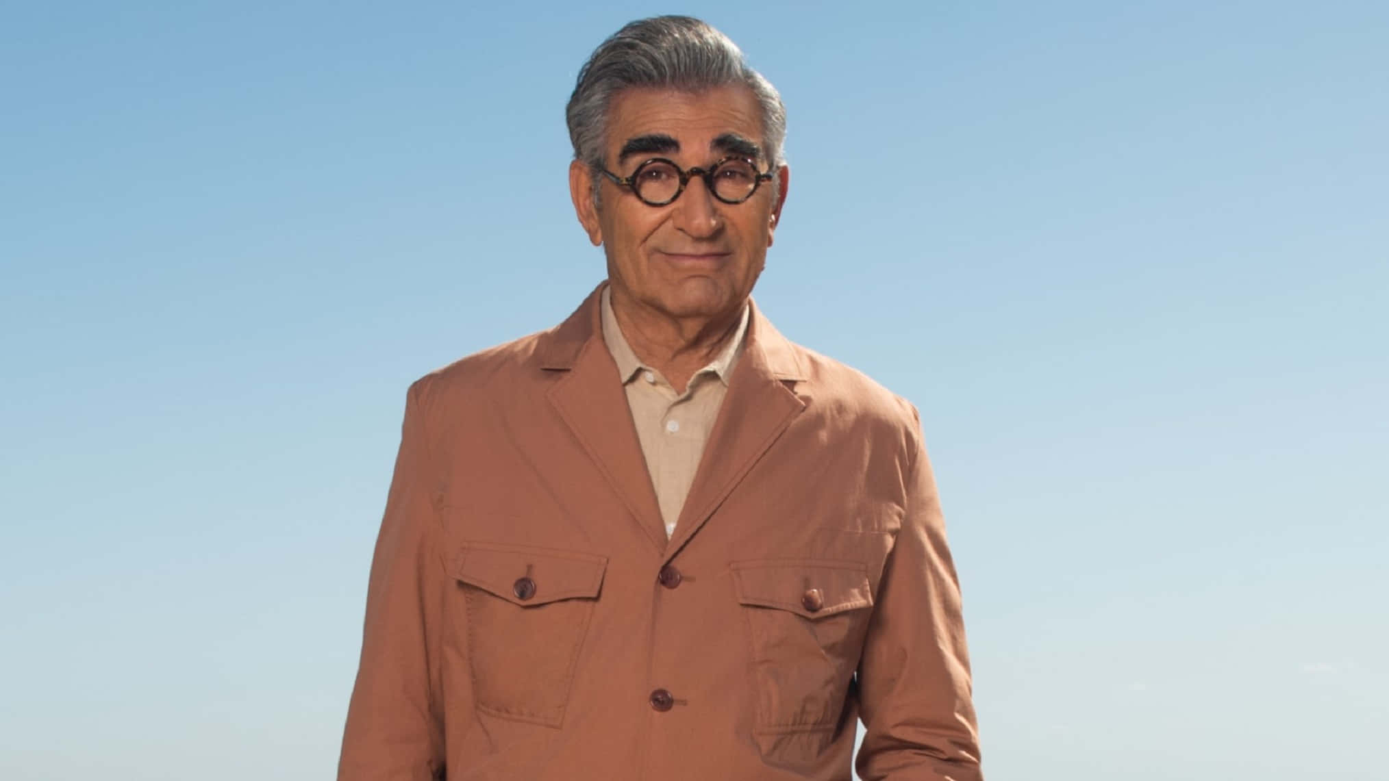 Eugene Levy, tan jacket, gray hair, Full HD Desktop Wallpaper