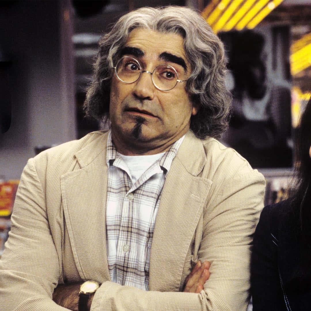 Eugene Levy, wild gray hair, round glasses, SD Desktop Wallpaper