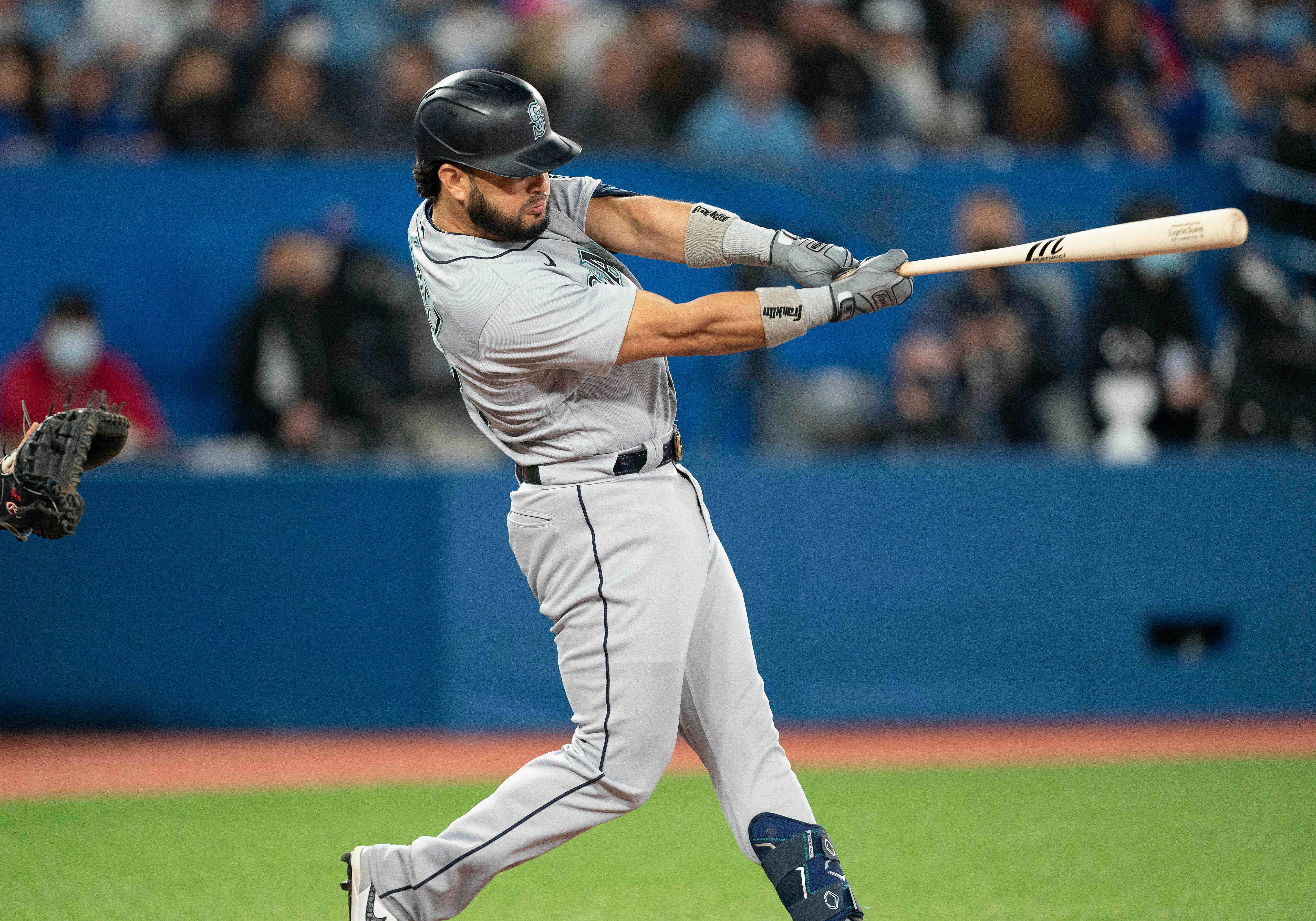 Eugenio Suarez, baseball strike pose, gray uniform, 5K Desktop Wallpaper