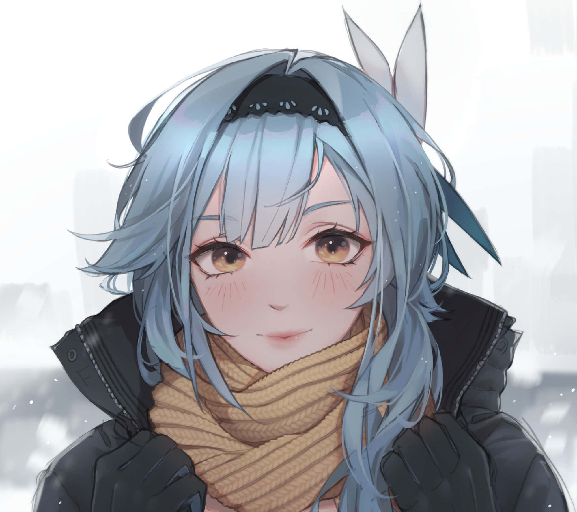 Eula, silver hair, bunny ears, Full HD Desktop Wallpaper