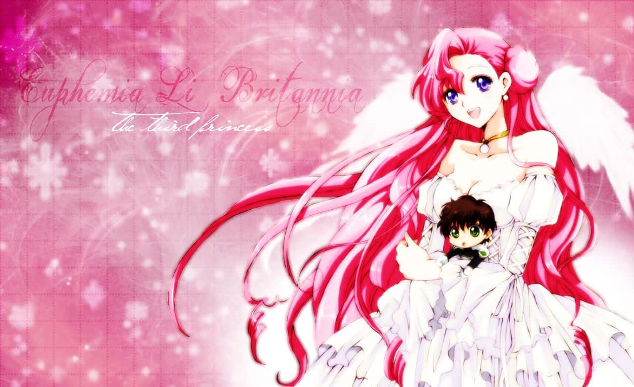 Euphemia Li Britannia, pink hair, angel wings, HD Desktop Wallpaper