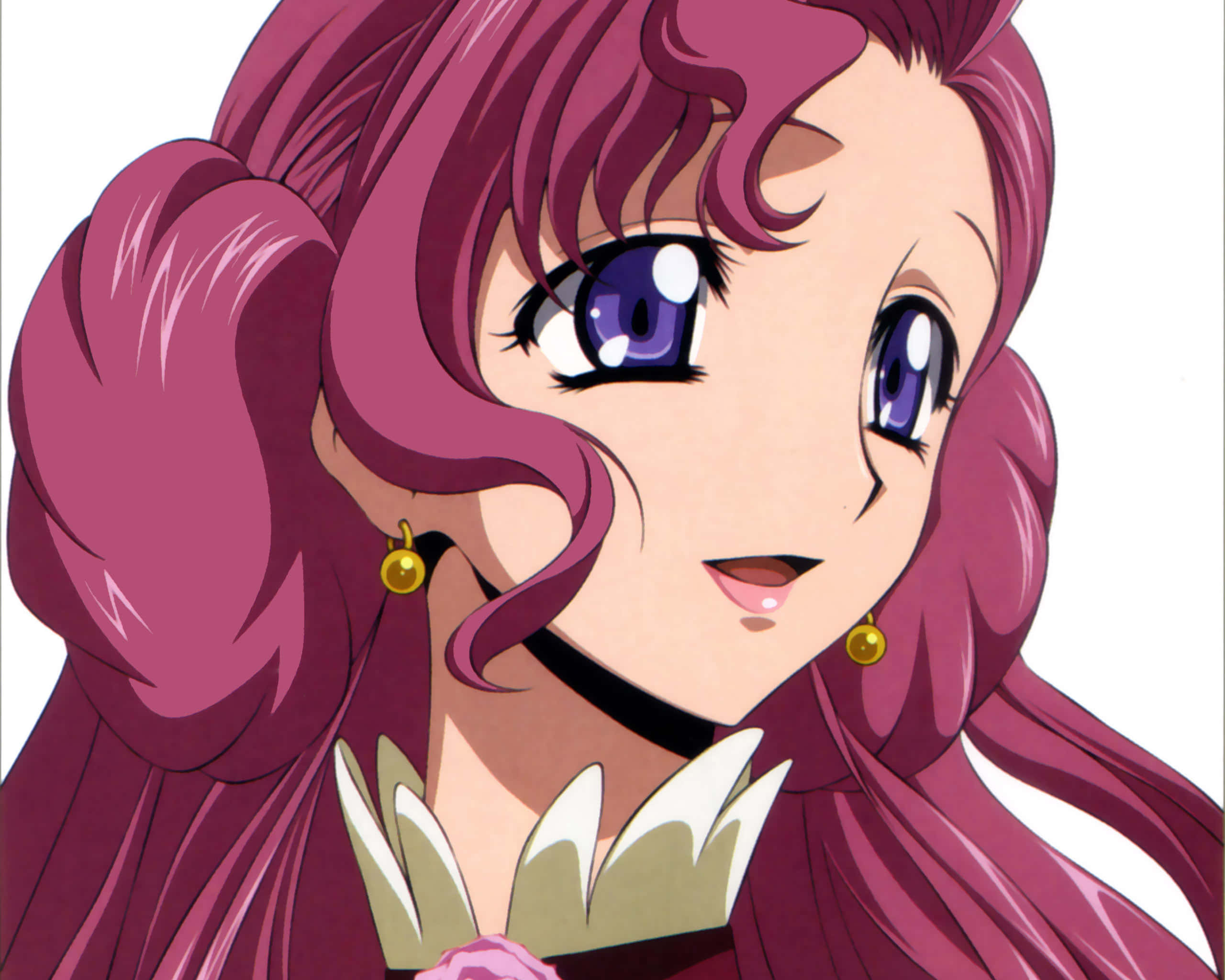 Euphemia Li Britannia, magenta hair, purple eyes, 2K Desktop Wallpaper
