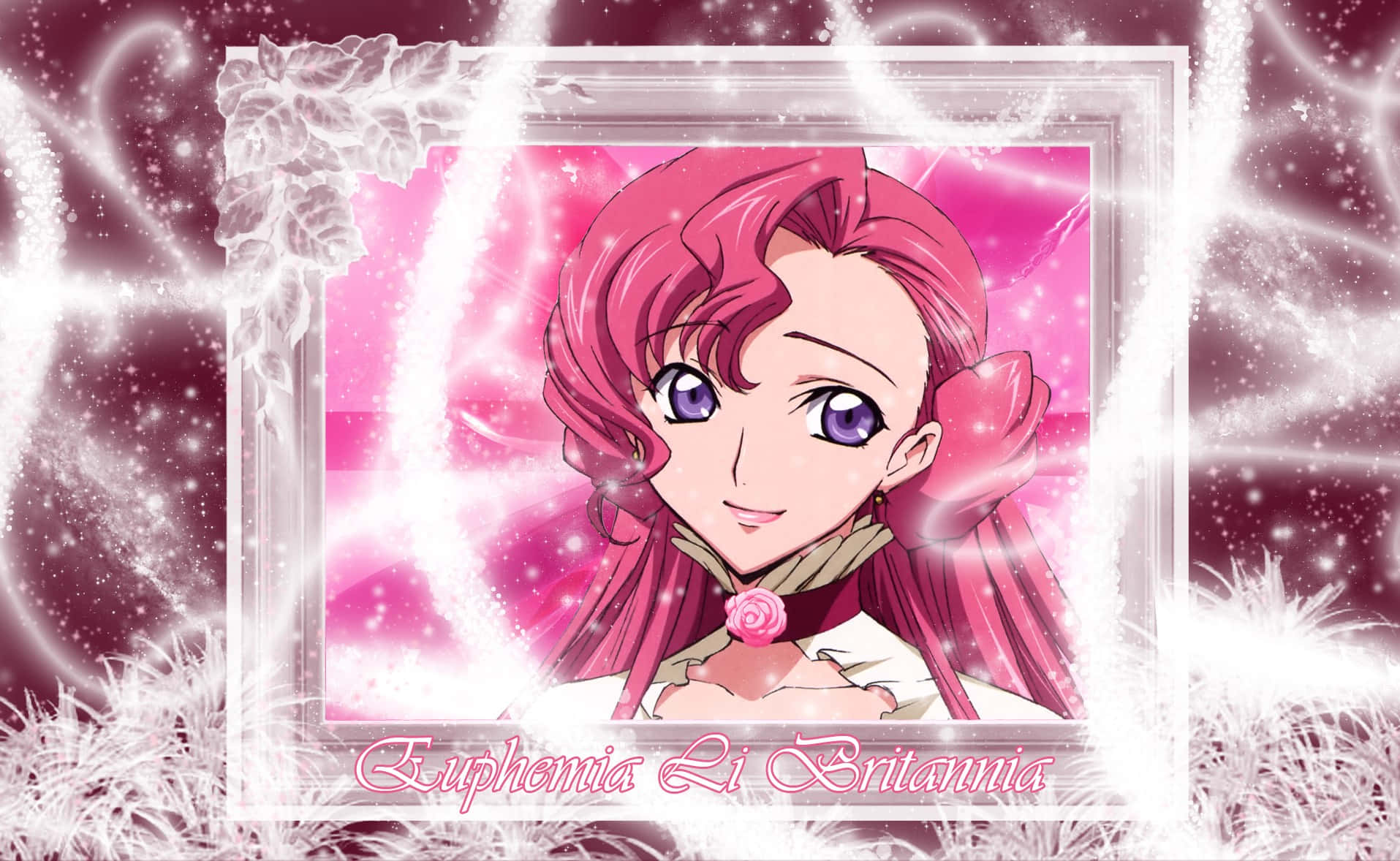 Euphemia Li Britannia, pink hair, purple eyes, HD Desktop Wallpaper