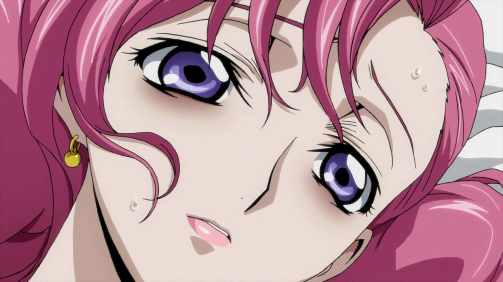 Euphemia Li Britannia, vibrant pink hair, purple eyes, Full HD Desktop Wallpaper