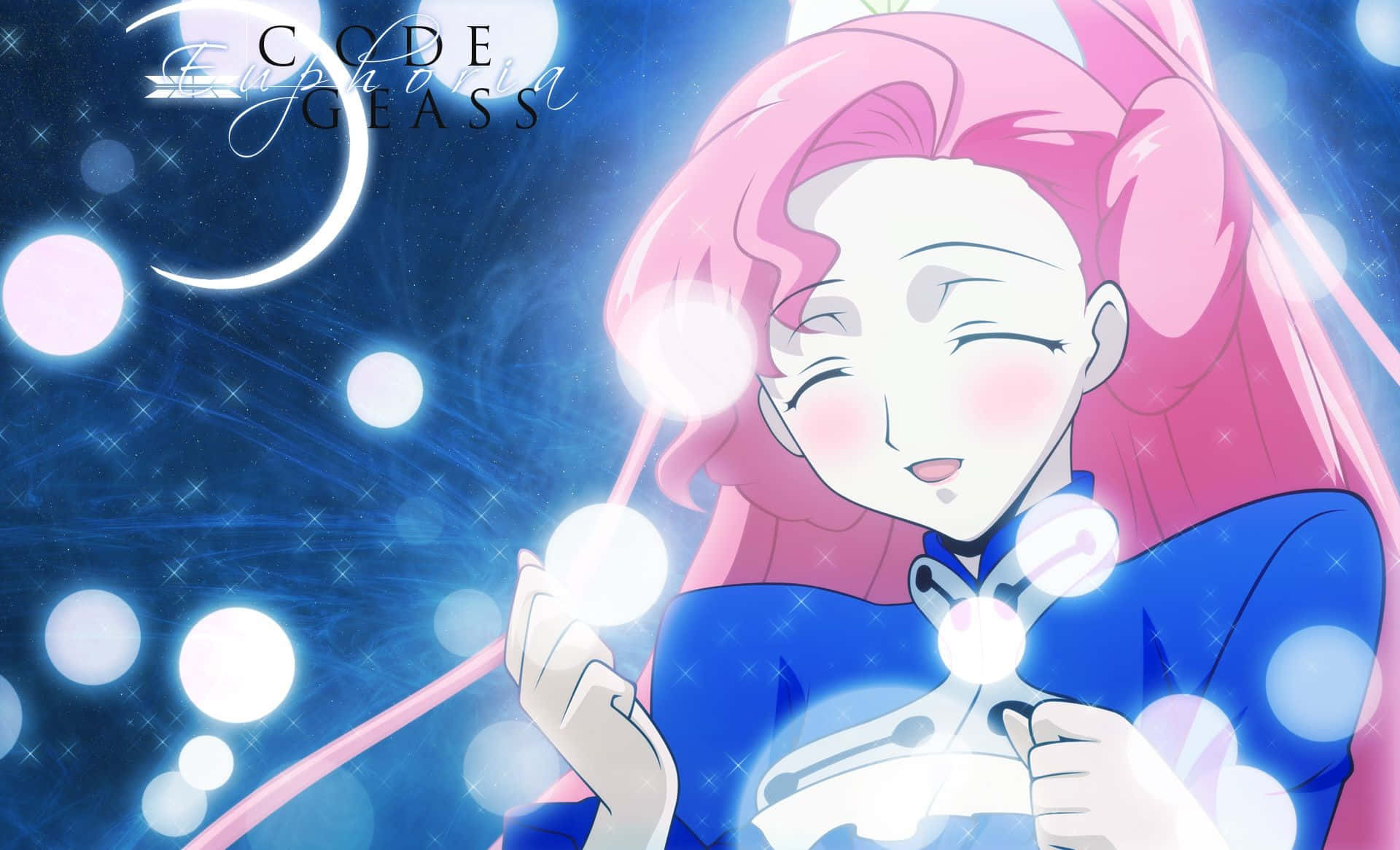 Euphemia Li Britannia, pink-haired, blue outfit, Full HD Desktop Wallpaper