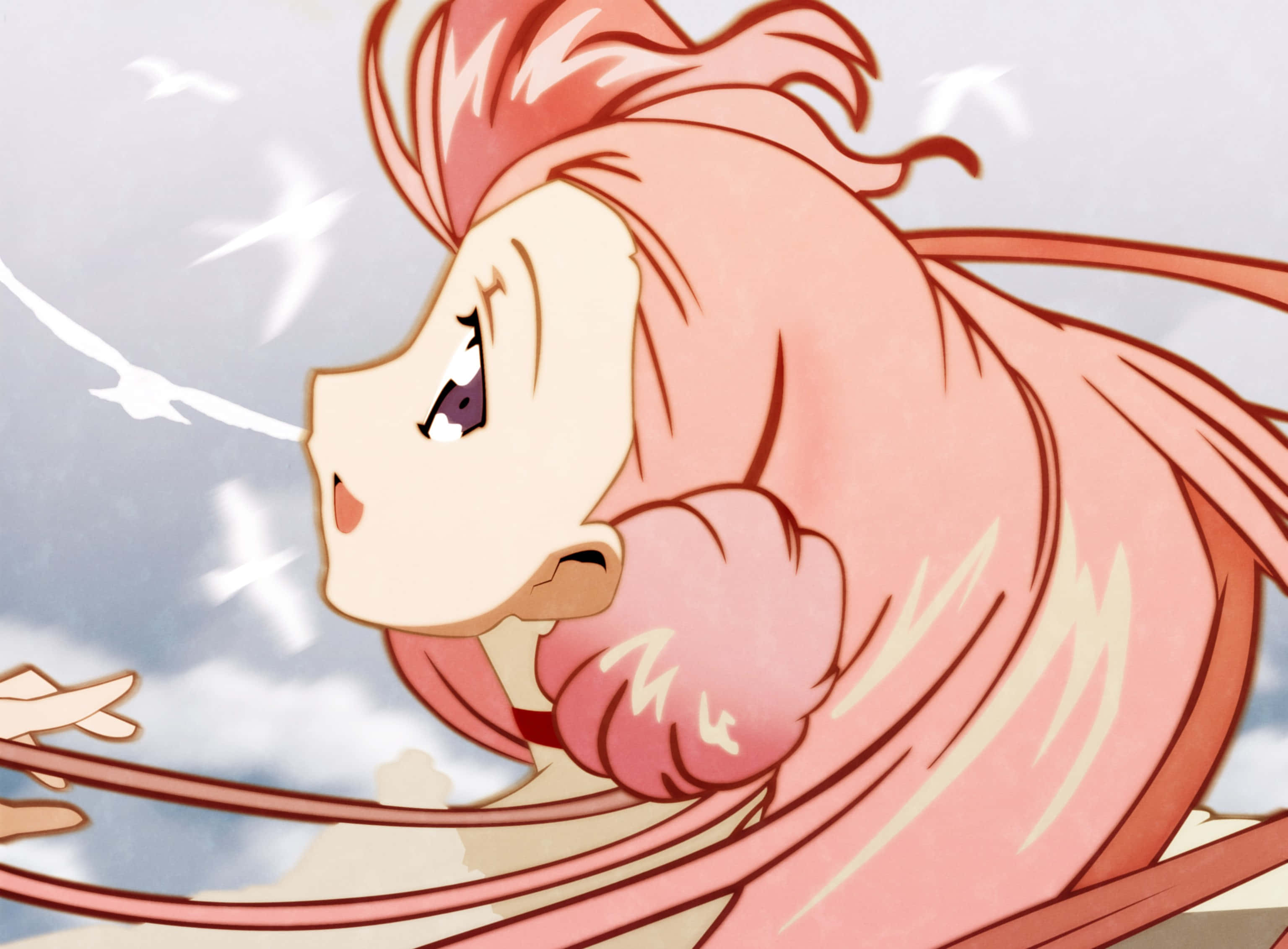 Euphemia Li Britannia, pink hair, purple eyes, 2K Desktop Wallpaper
