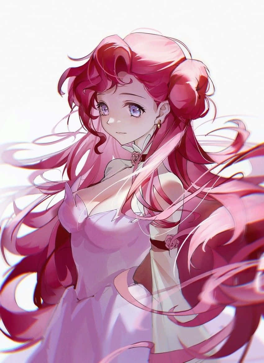 Euphemia Li Britannia, pink hair, purple eyes, SD Phone Wallpaper