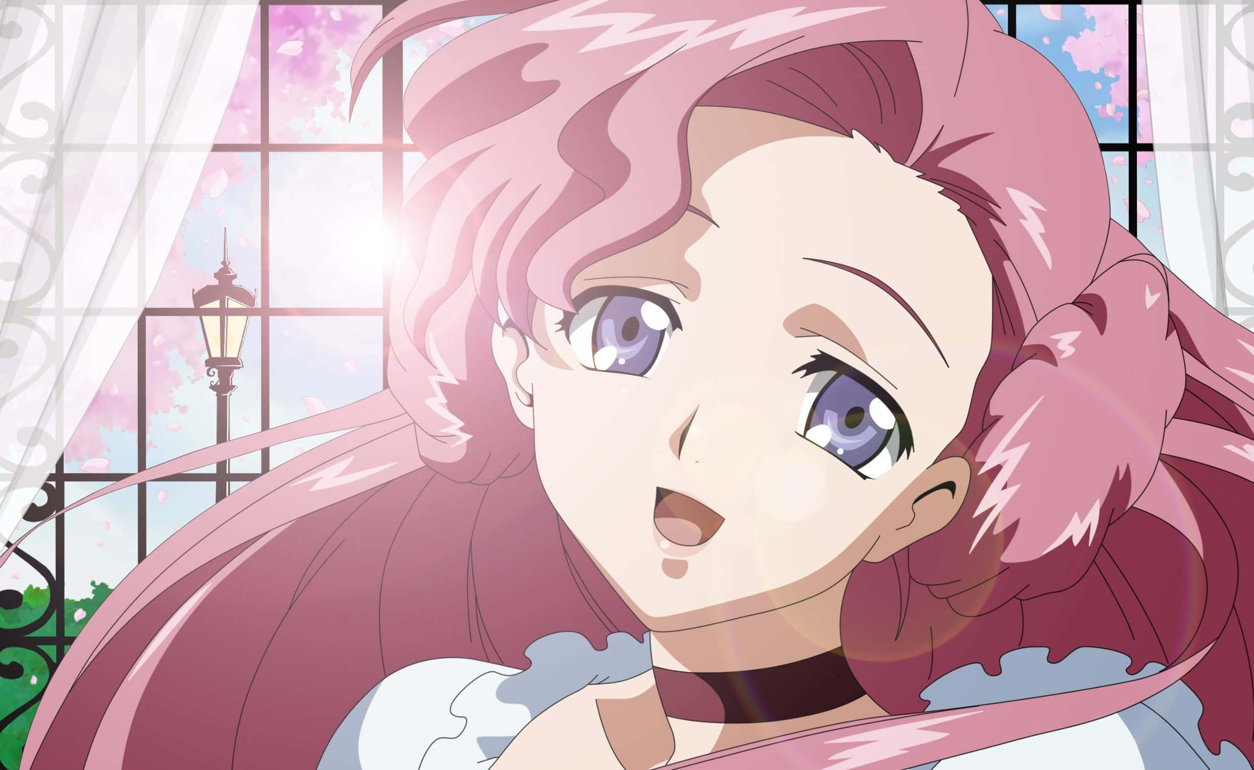 Euphemia Li Britannia, pink hair, purple eyes, Full HD Desktop Wallpaper