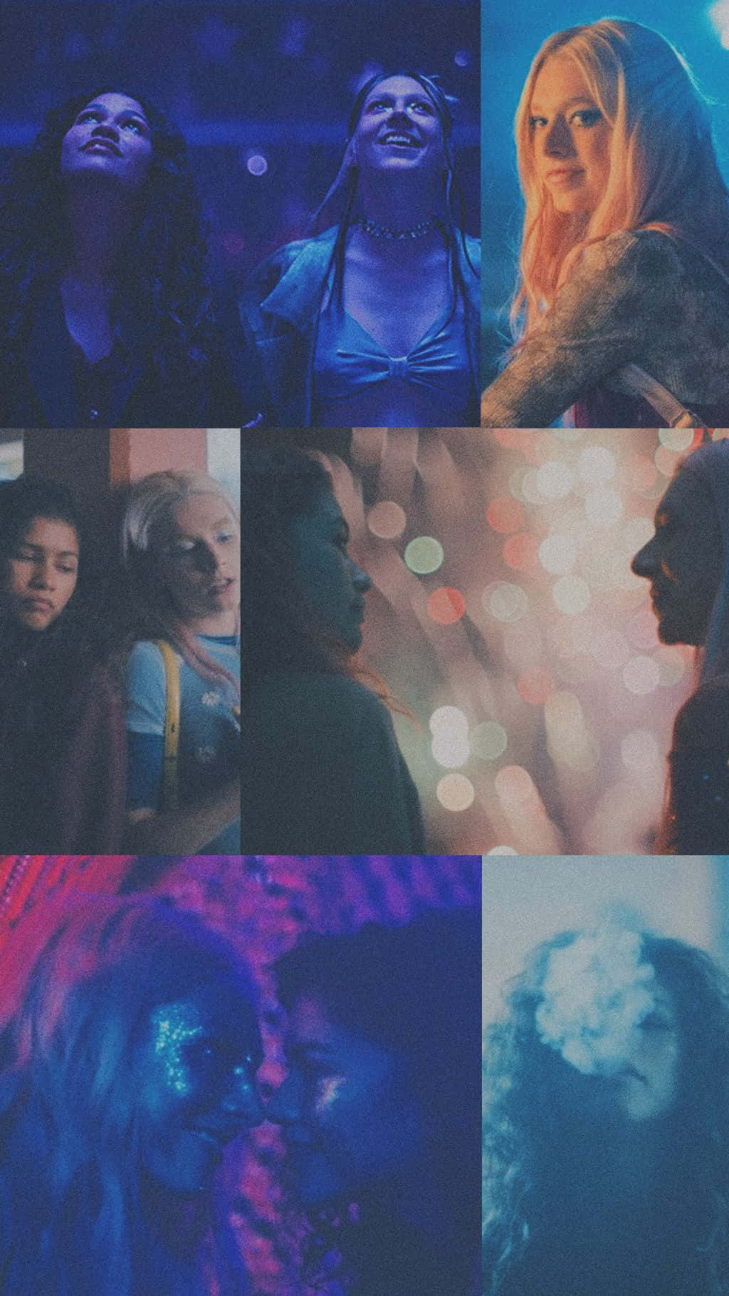 Euphoria HBO, neon blue, pink light, HD Phone Wallpaper