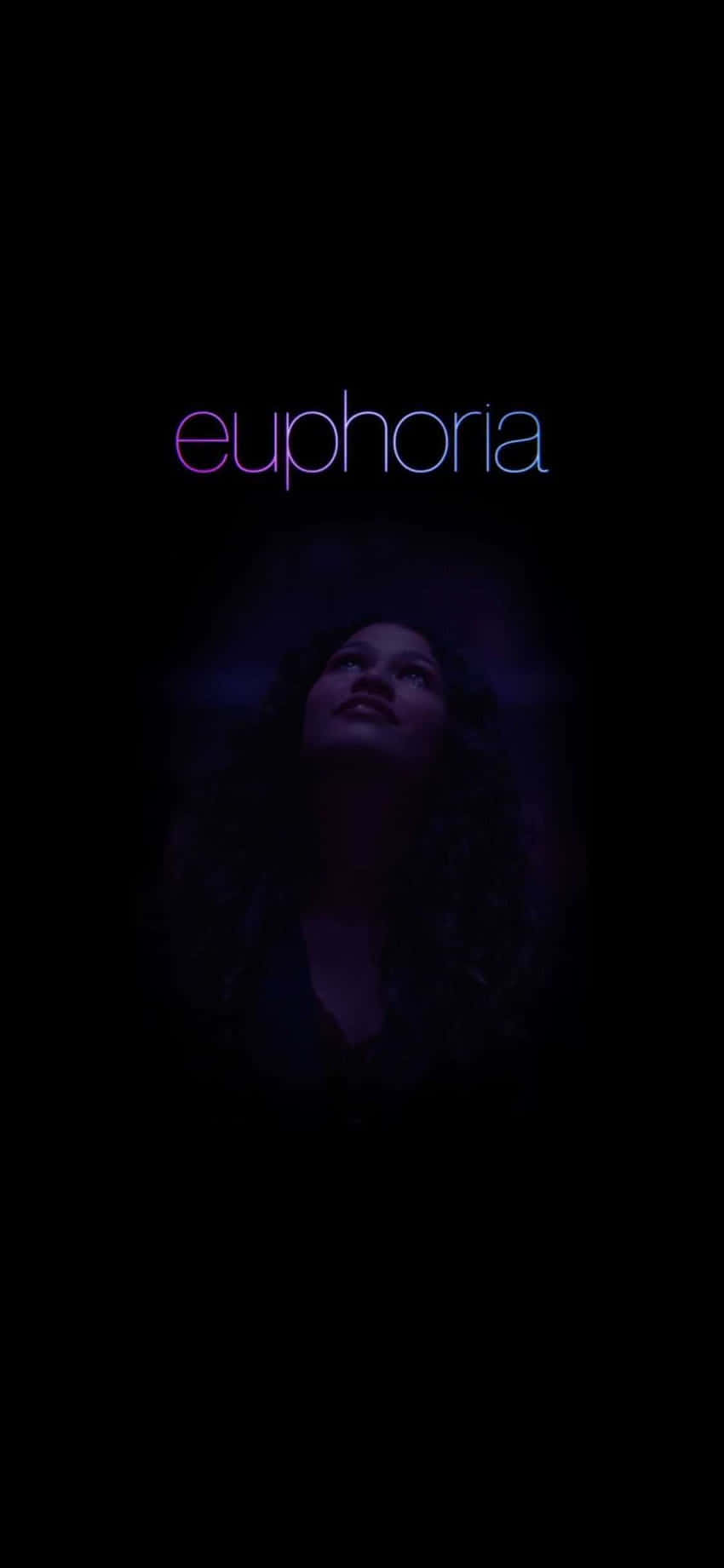 Euphoria HBO, iPhone, glowing purple text, HD Phone Wallpaper