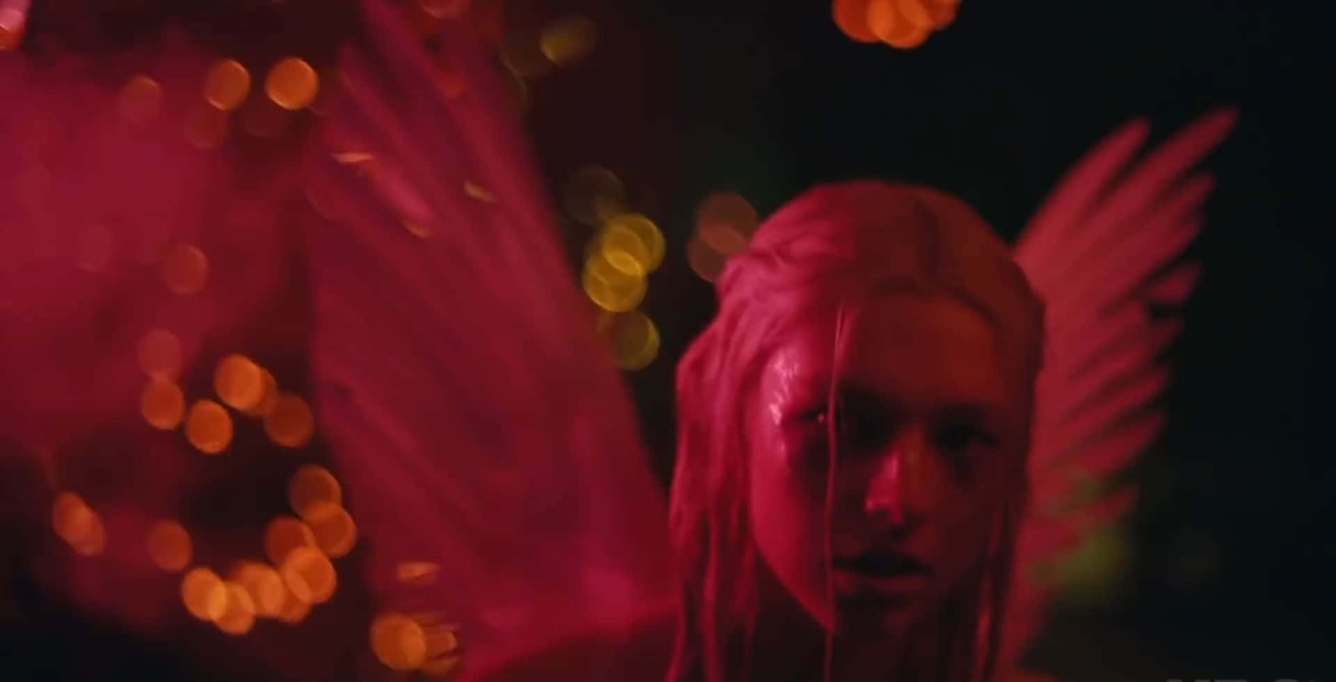 Euphoria Season 2, glowing red wings, wet hair, Full HD Desktop Wallpaper