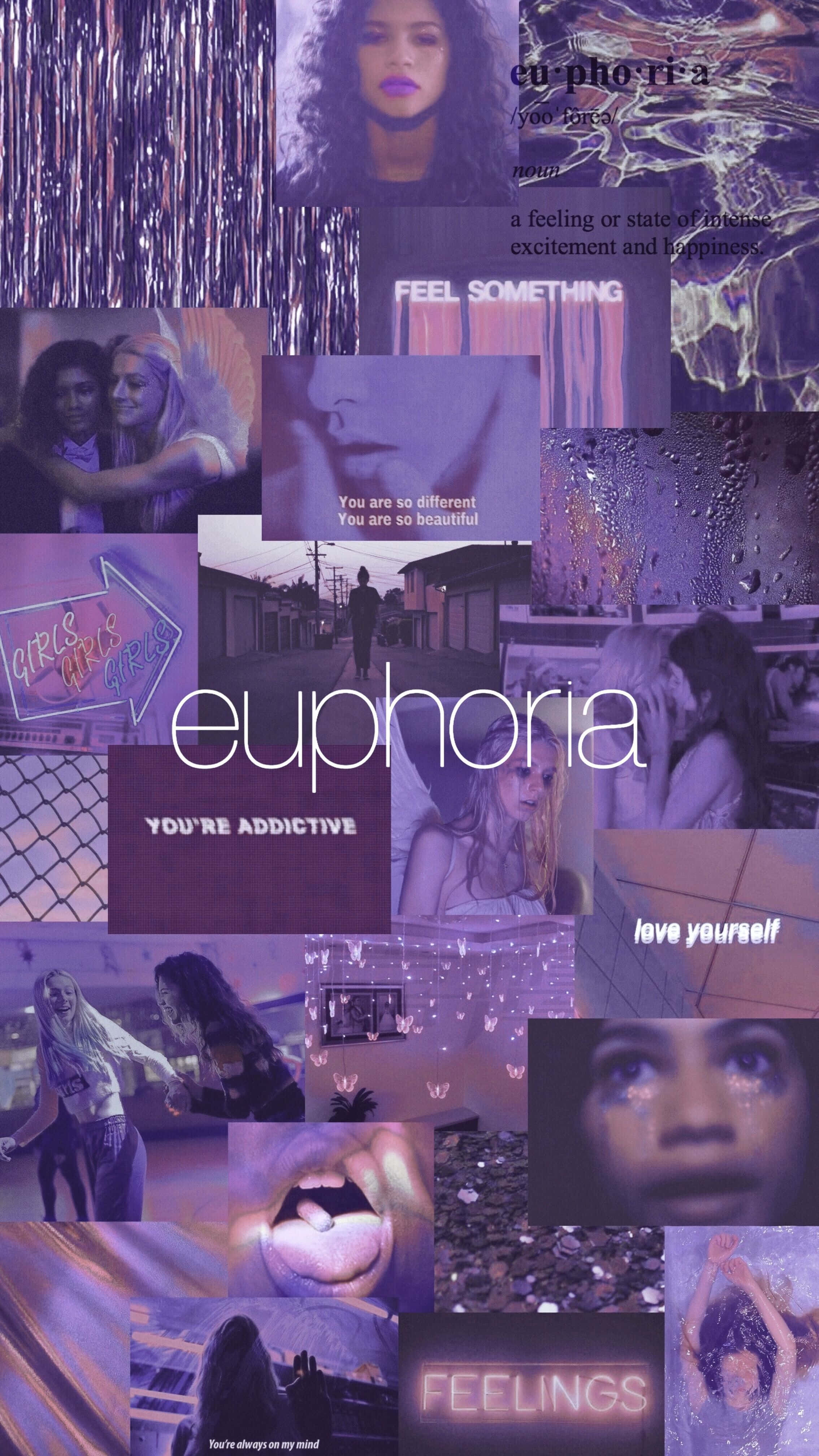 Euphoria Season 2, purple, youthful moments, 4K Phone Wallpaper