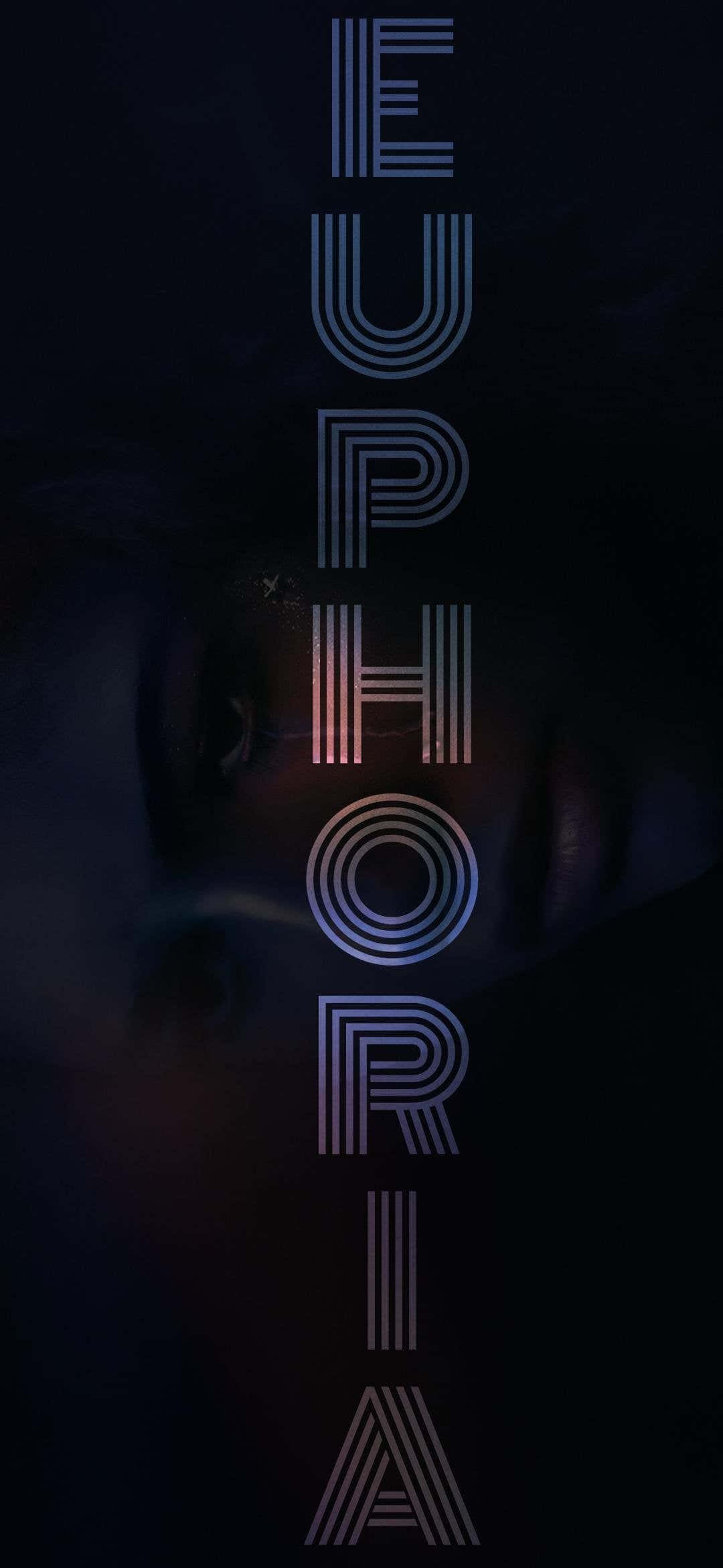 Euphoria Season 2, glowing text, dark blurred face, Full HD Phone Wallpaper