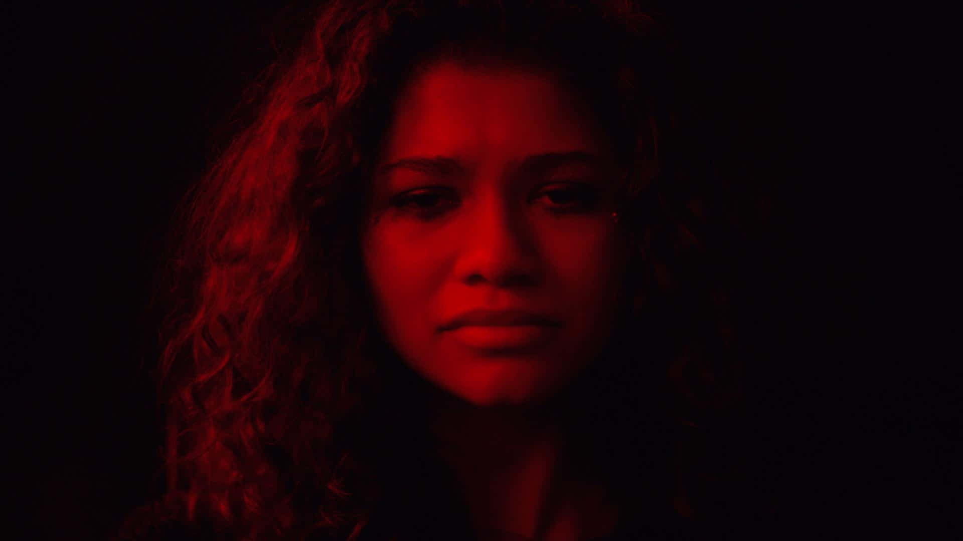 Euphoria Season 2, red lighting, curly hair, Full HD Desktop Wallpaper