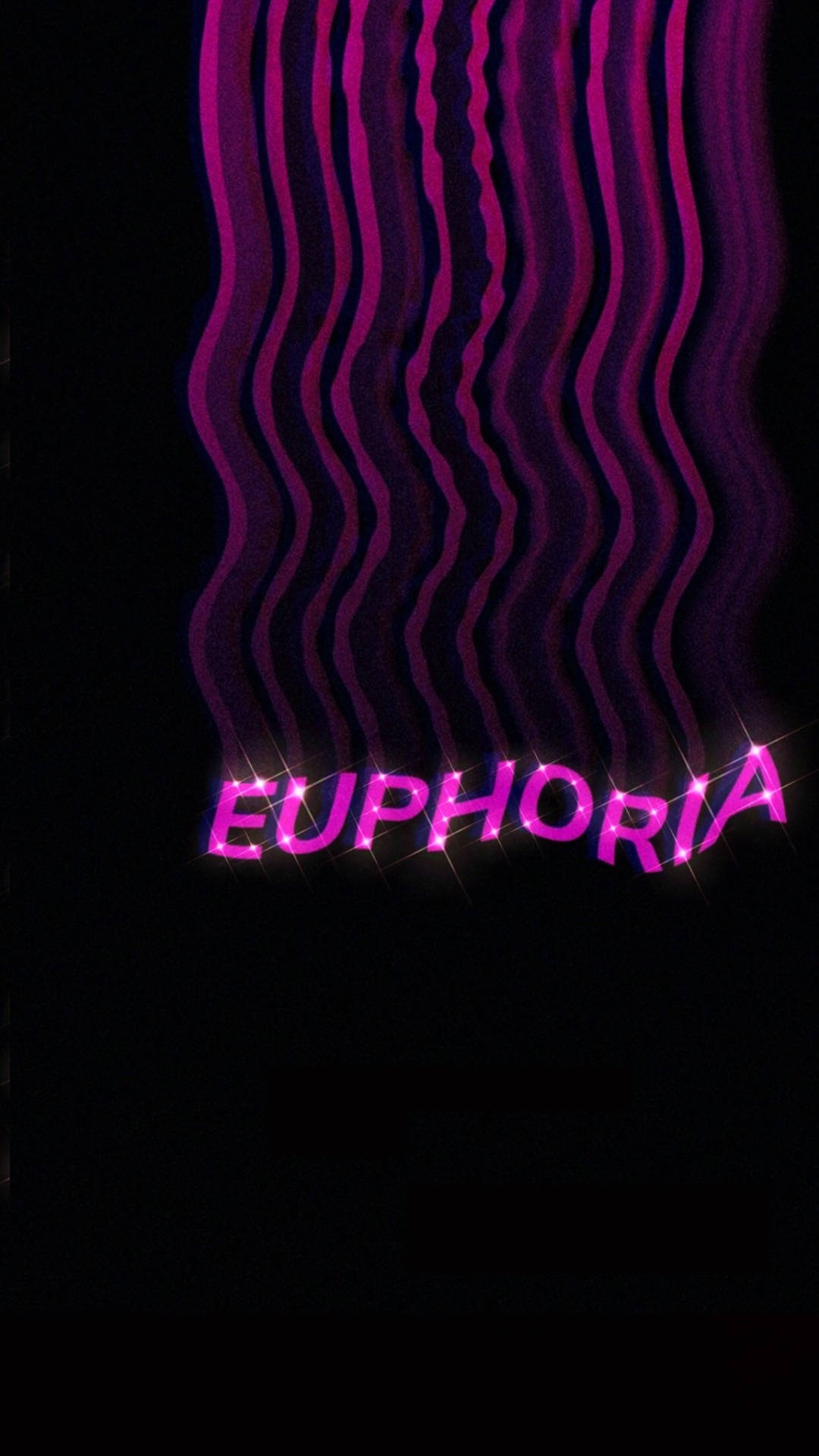 Euphoria, pink glitter, vibrant purple wavy lines, Full HD Phone Wallpaper