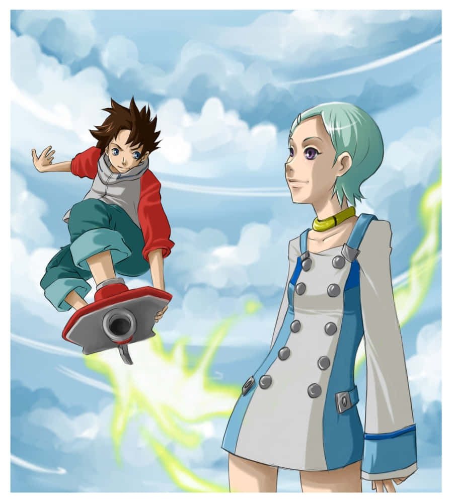 Eureka Seven, characters, sky adventure, SD Phone Wallpaper