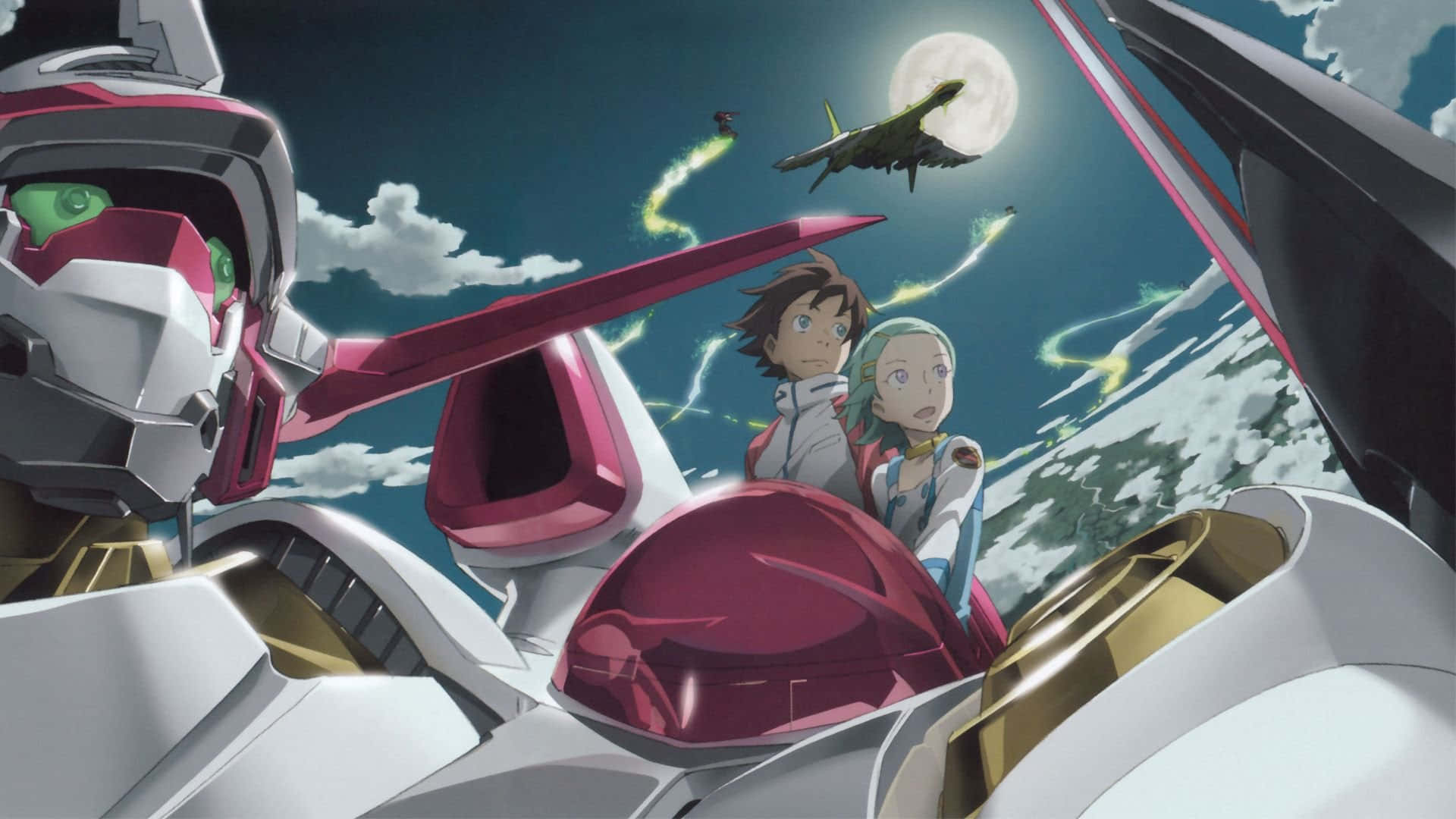 Eureka Seven, fighter jet, cockpit, Full HD Desktop Wallpaper