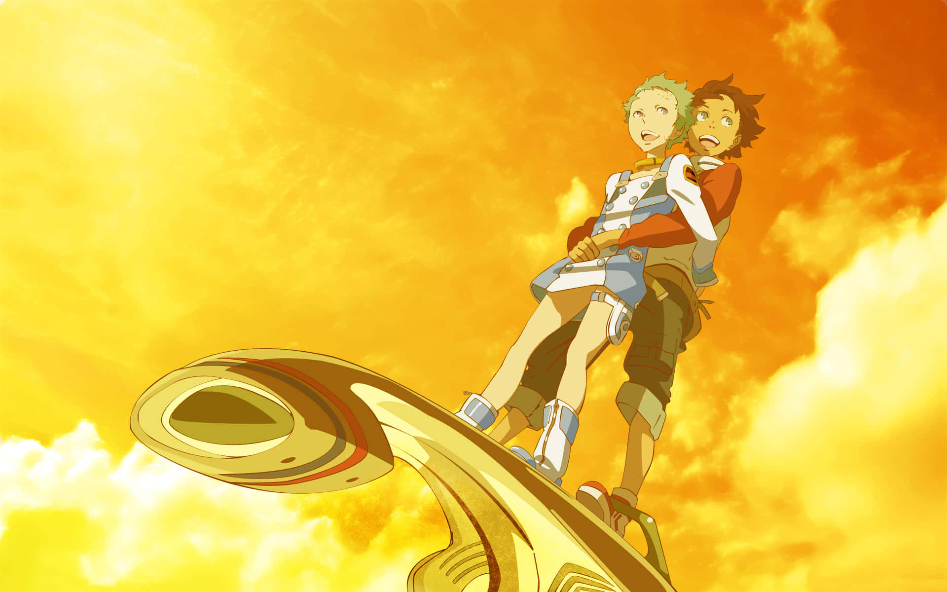Eureka Seven, Eureka Seven Characters, sunset sky, Full HD Desktop Wallpaper