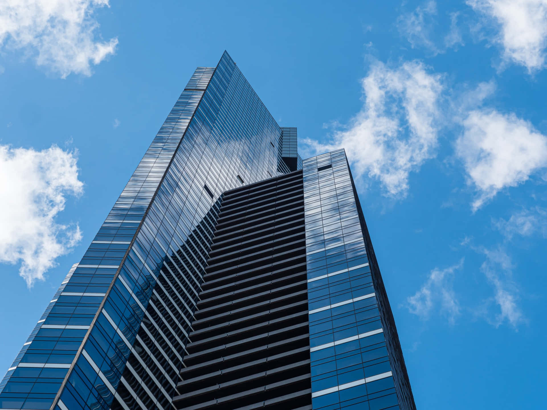 Eureka Tower, glass skyscraper, vibrant blue sky, Full HD Desktop Wallpaper