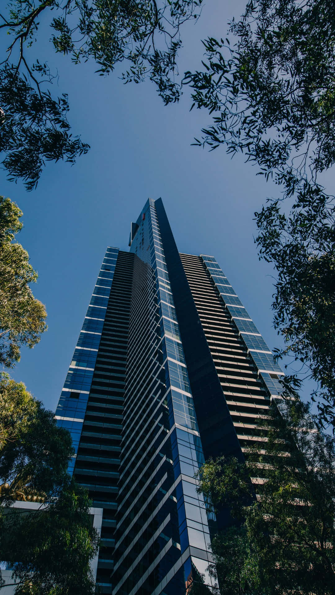 Eureka Tower, glass skyscraper, clear blue sky, Full HD Phone Wallpaper