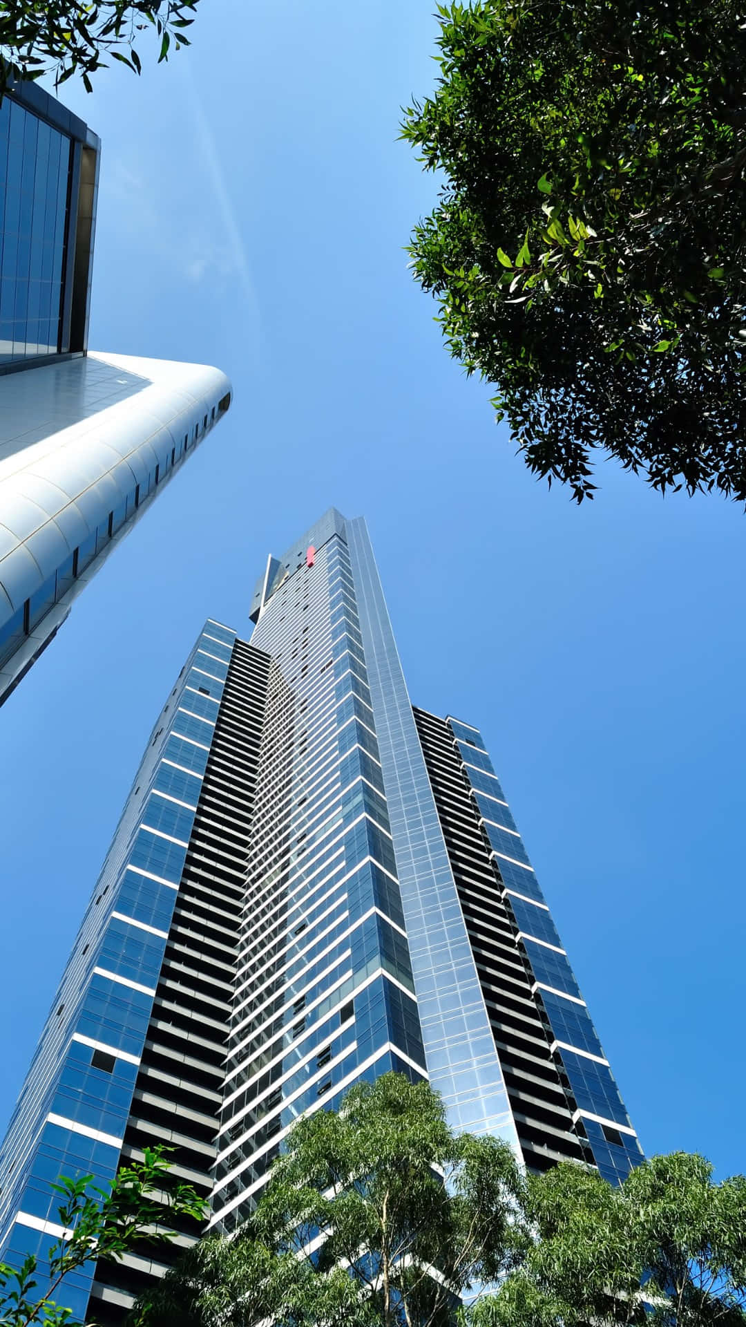 Eureka Tower, glass skyscraper, clear blue sky, Full HD Phone Wallpaper