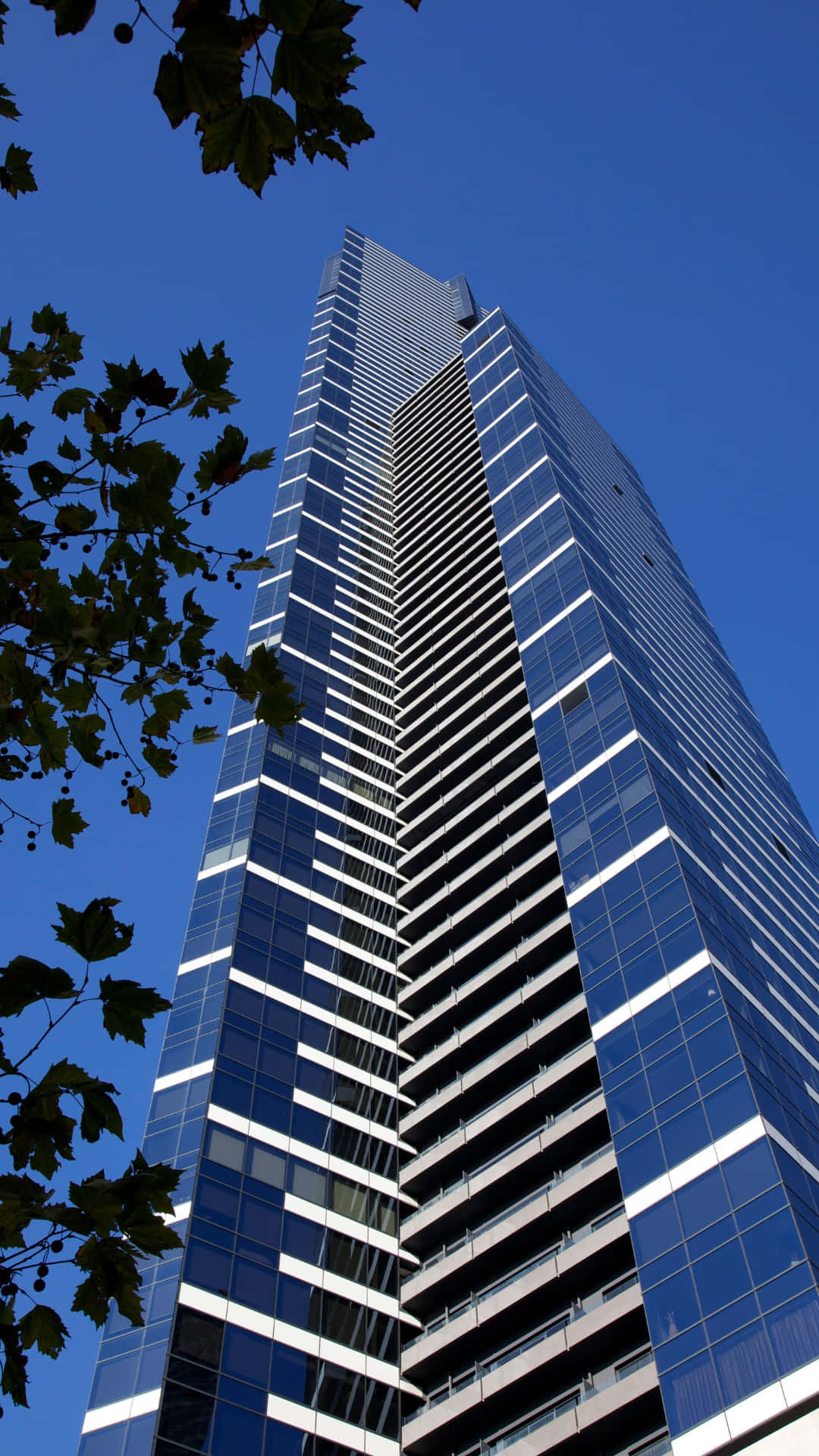 Eureka Tower, glass skyscraper, bold horizontal stripes, Full HD Phone Wallpaper