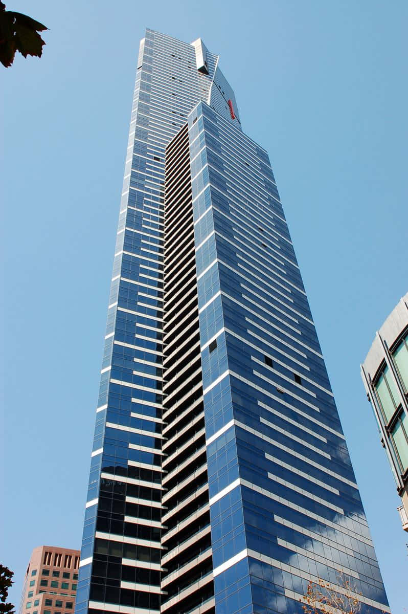 Eureka Tower, glass skyscraper, blue reflective windows, SD Phone Wallpaper