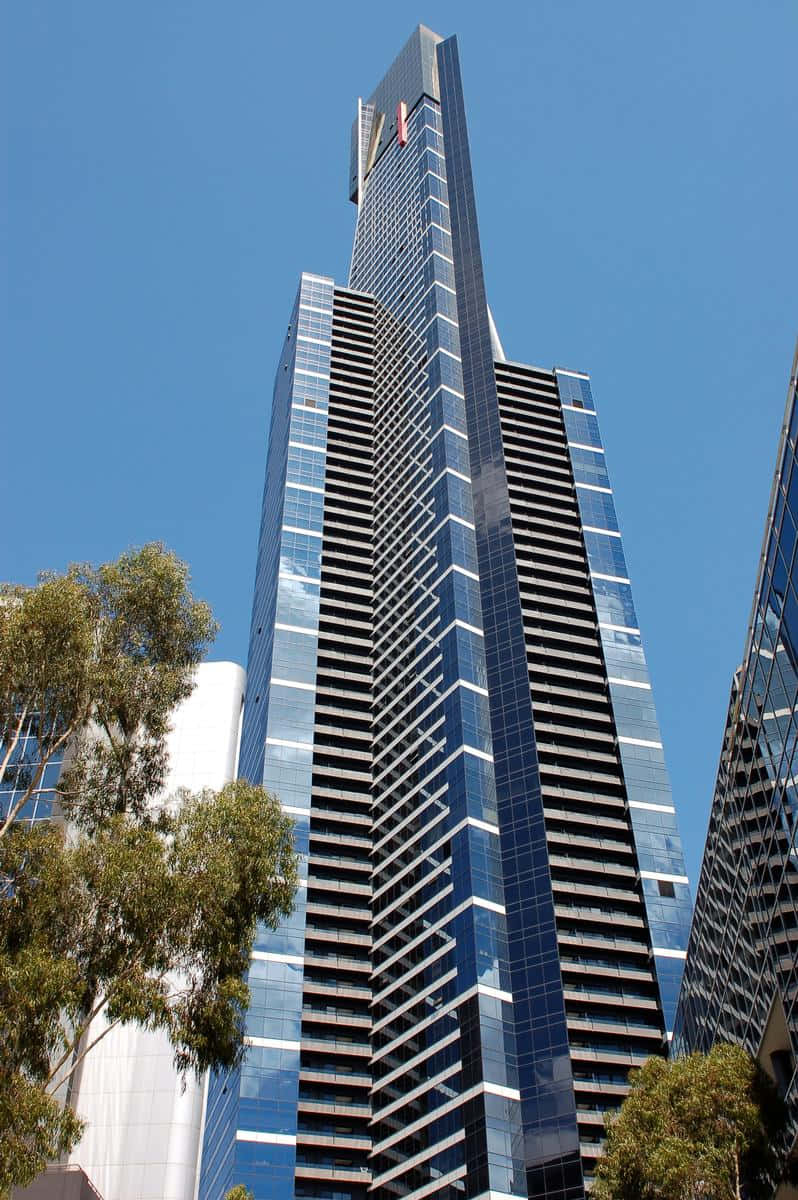 Eureka Tower, stepped design, glass skyscraper, SD Phone Wallpaper