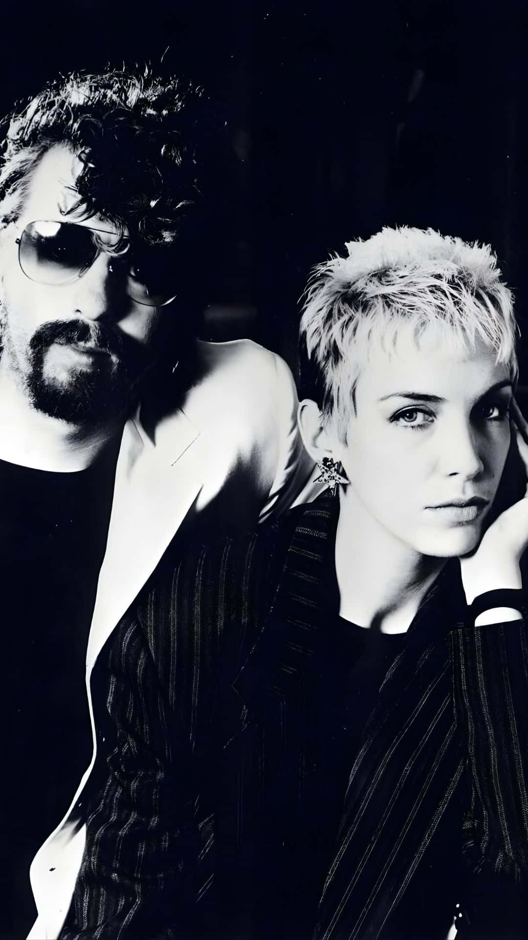 Eurythmics, man with curly hair, sunglasses, Full HD Phone Wallpaper