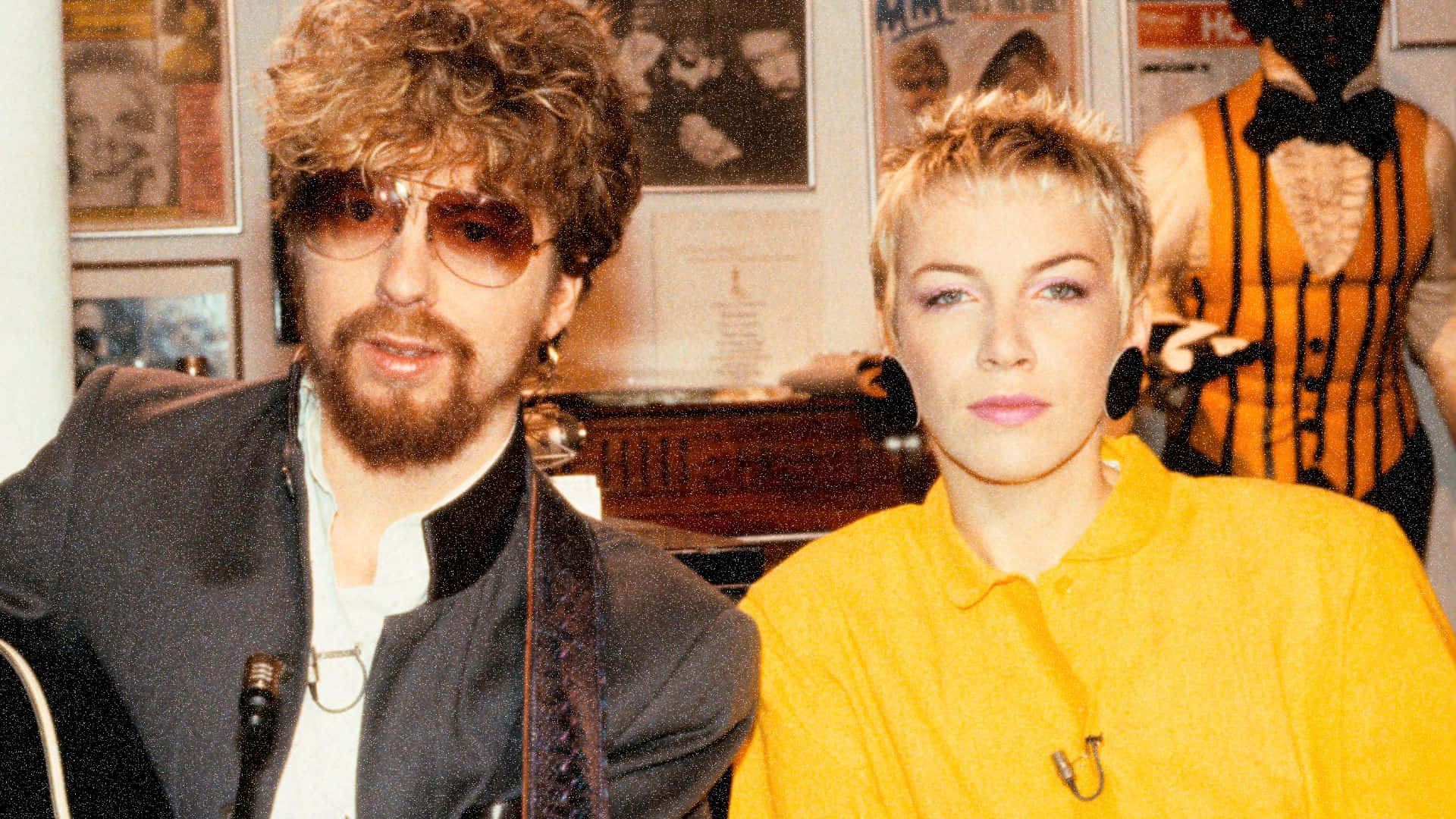 Eurythmics, curly hair, sunglasses, Full HD Desktop Wallpaper