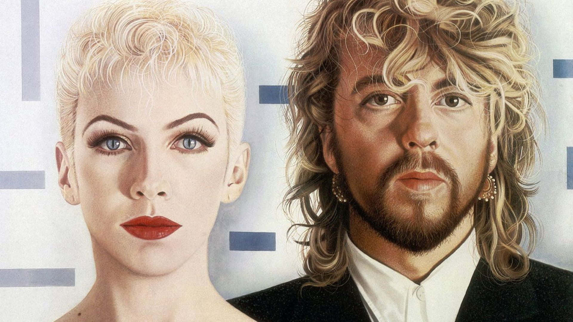 Eurythmics, blonde woman, red lips, Full HD Desktop Wallpaper