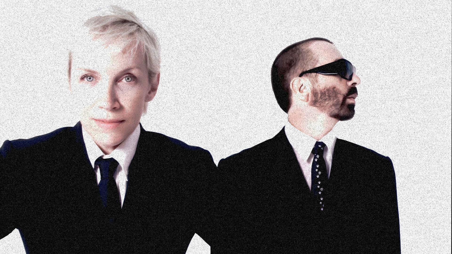 Eurythmics, black suits, blonde hair, Full HD Desktop Wallpaper