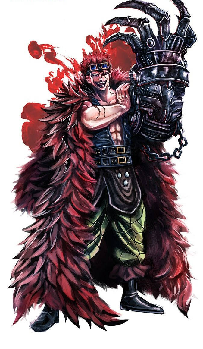 Eustass Kid, mechanical arm, red hair, SD Phone Wallpaper