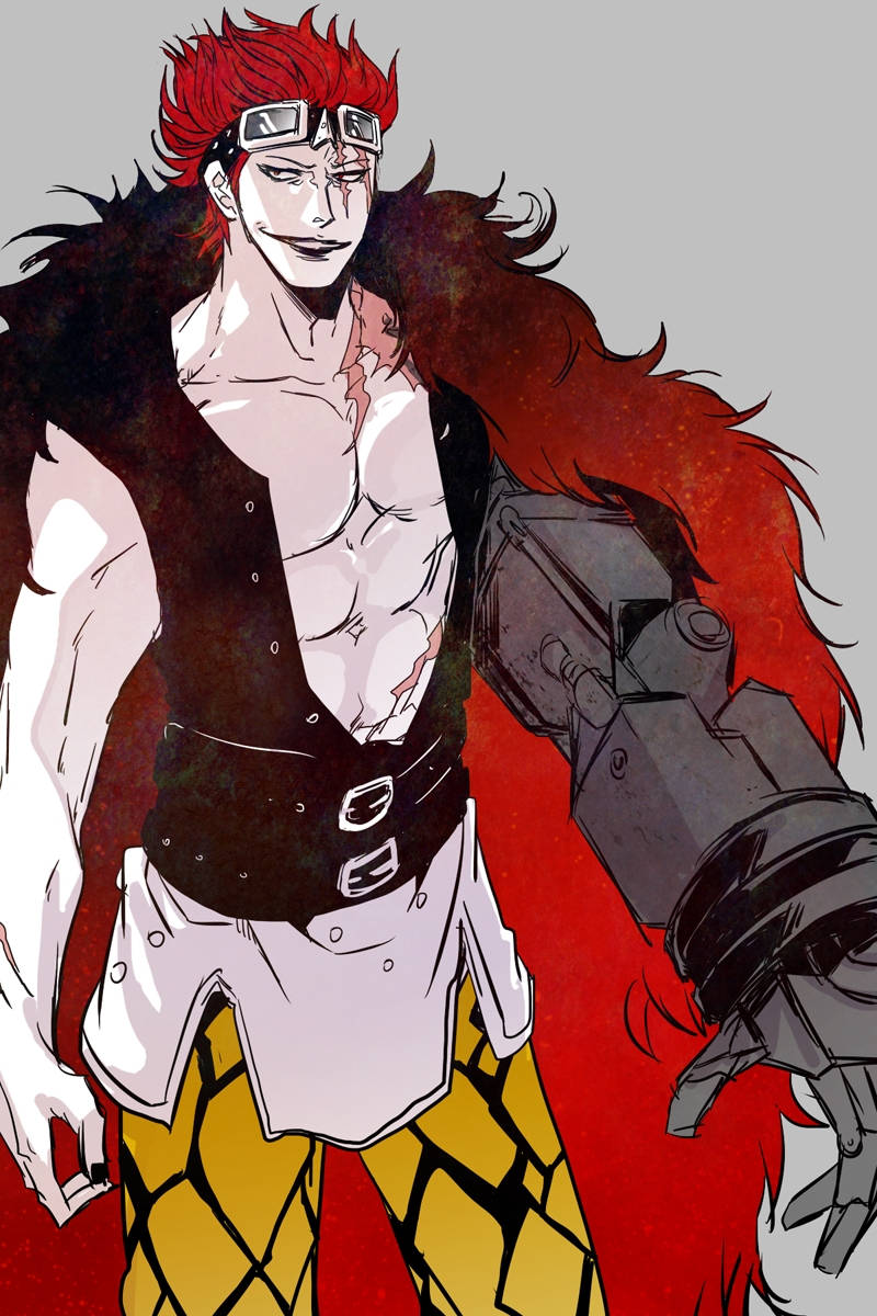 Eustass Kid, red hair, mechanical arm, SD Phone Wallpaper
