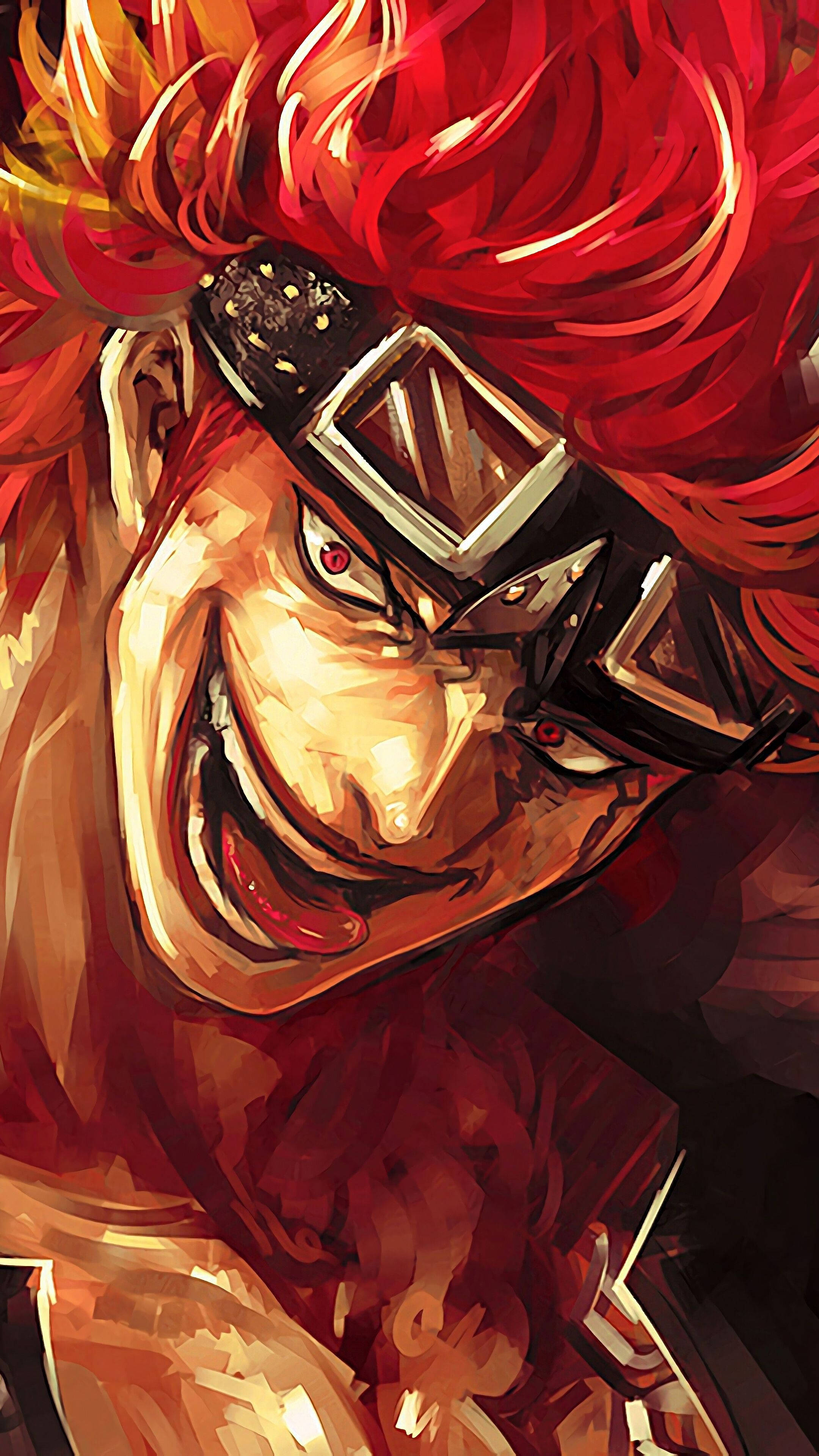Eustass Kid, fiery-haired, anime warrior, 4K Phone Wallpaper