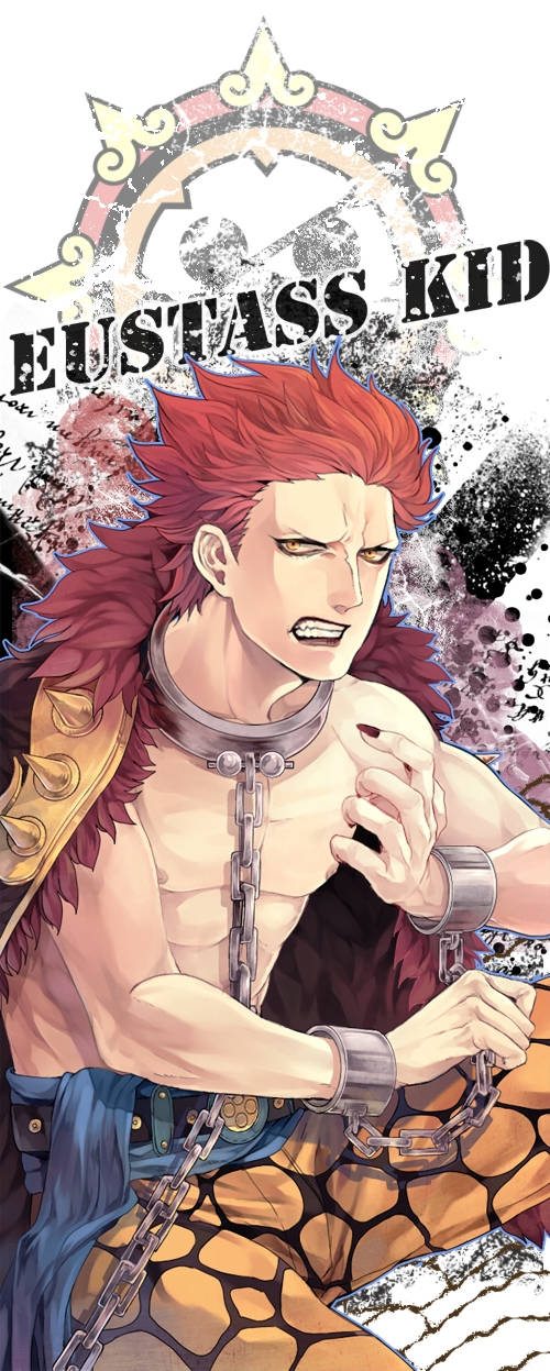 Eustass Kid, red hair, chains, SD Phone Wallpaper